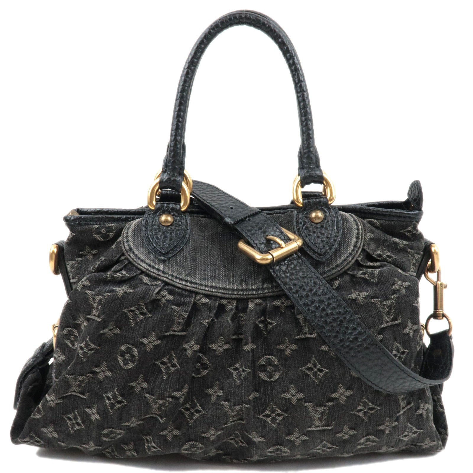 Louis Vuitton Monogram Denim Neo Cabby MM 2Way Bag Noir M95351 AS4075 *Dust bag, Strap196742
