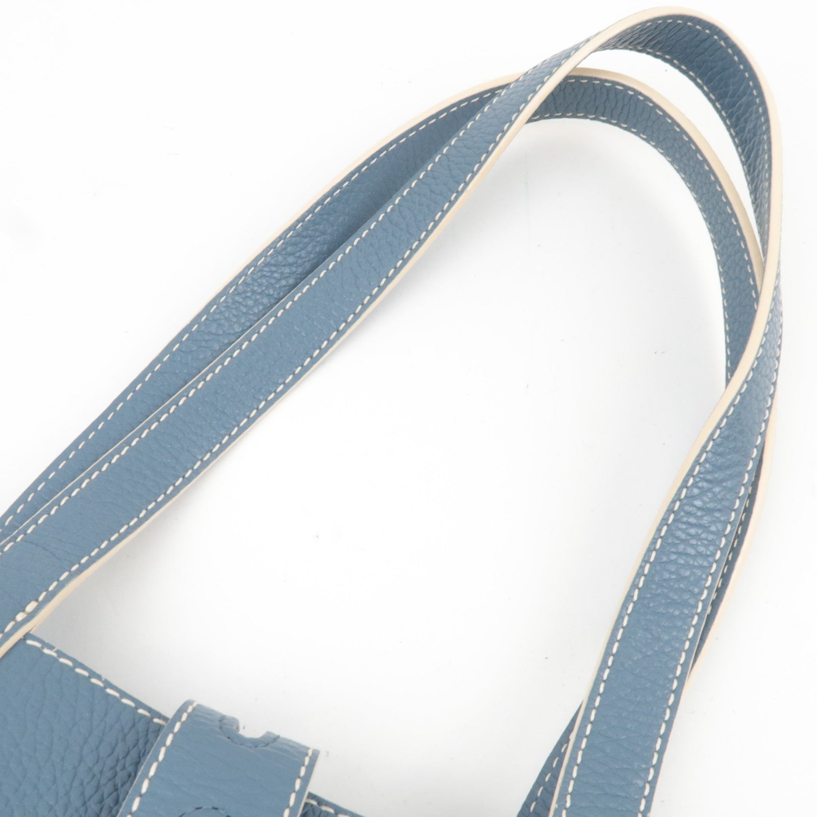 FURLA Leather Shoulder Bag Tote Bag Blue