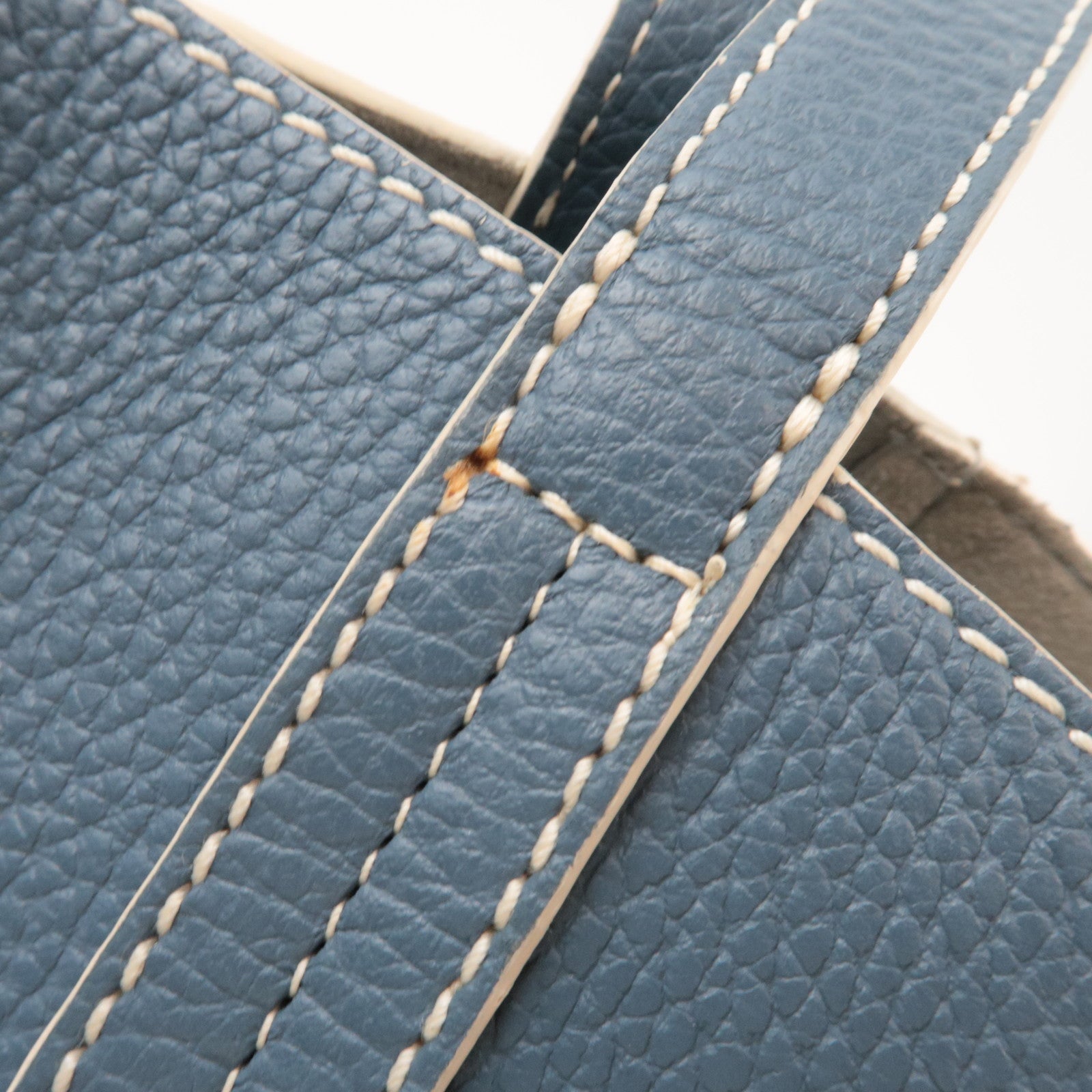 FURLA Leather Shoulder Bag Tote Bag Blue