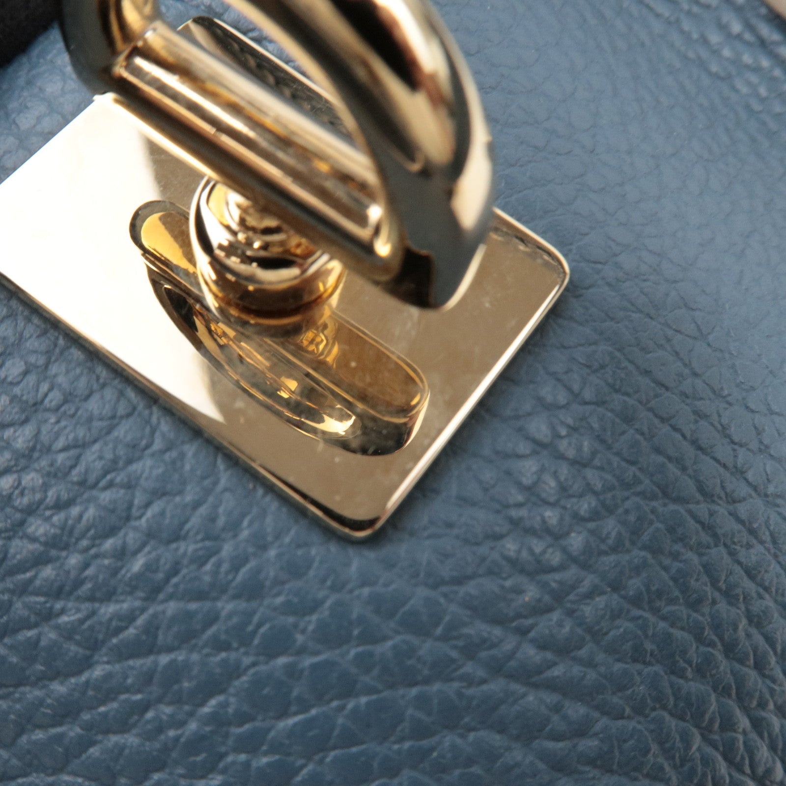 FURLA Leather Shoulder Bag Tote Bag Blue