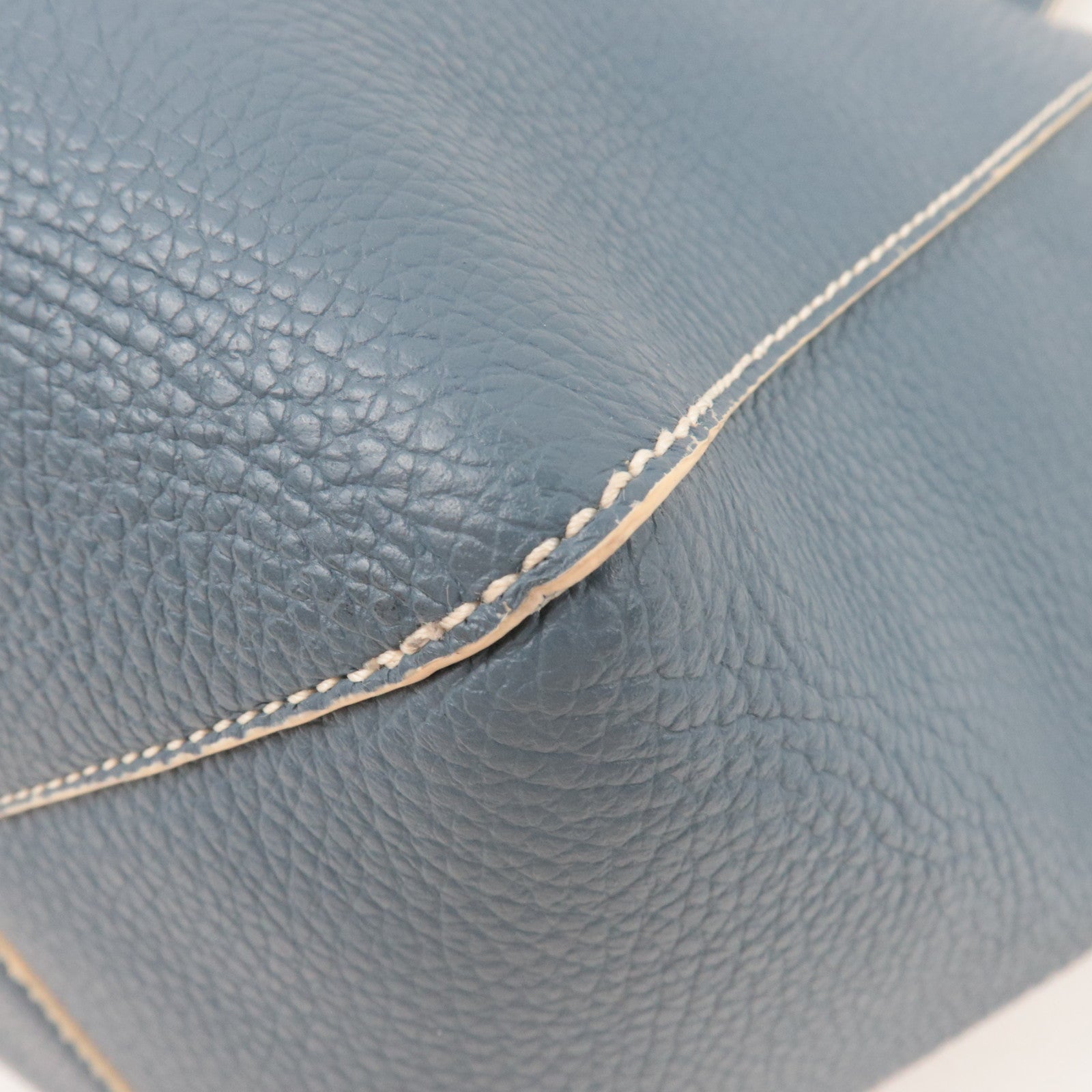 FURLA Leather Shoulder Bag Tote Bag Blue