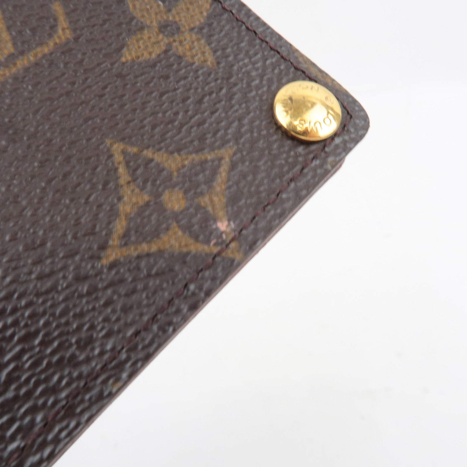Louis Vuitton Set of 2 Monogram Porte 2 Carte Vertical M60533 & Porte Carte Credit Pression Card Case M60937