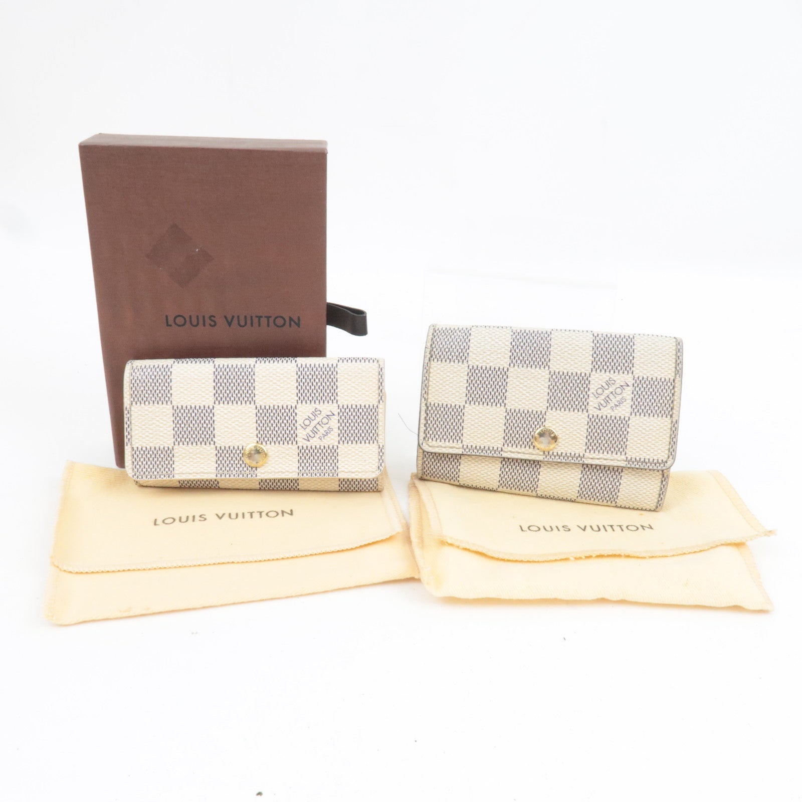 Louis Vuitton Set of 2 Damier Azur Multicle 4 N60020 & Multicle 6 N61745