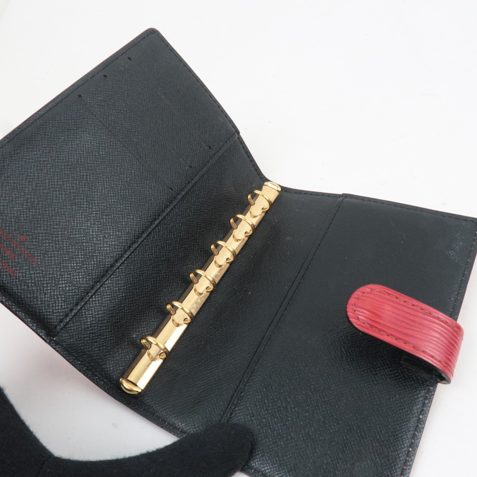 Louis Vuitton Set of 3 Epi Agenda PM Castilian Red R20057 & Taiga Agenda PM Epicea R20434