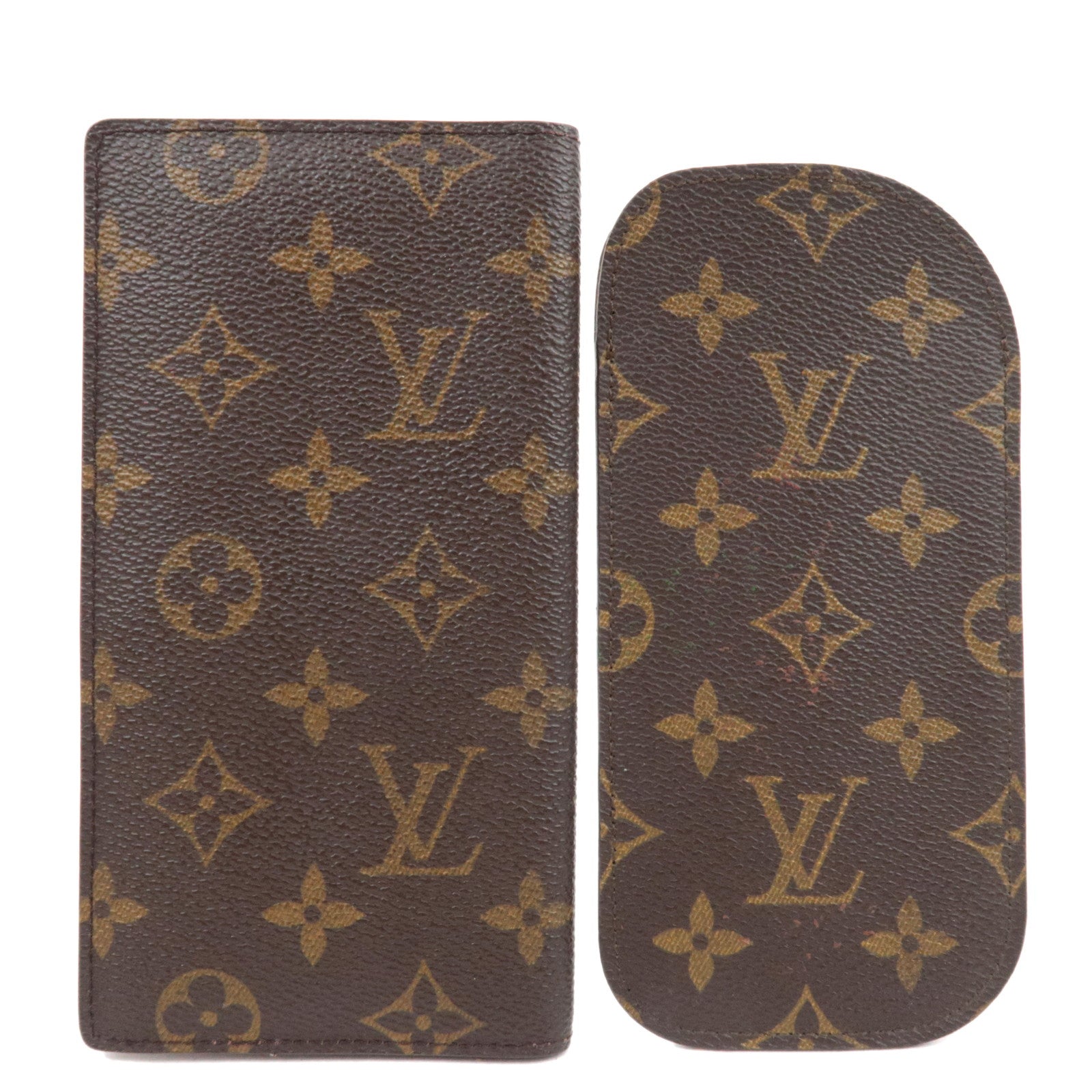 Louis Vuitton Set of 2 Monogram Agenda Horizontal Planner Cover R20008 & Etui Lunette Glasses Case M6296953373
