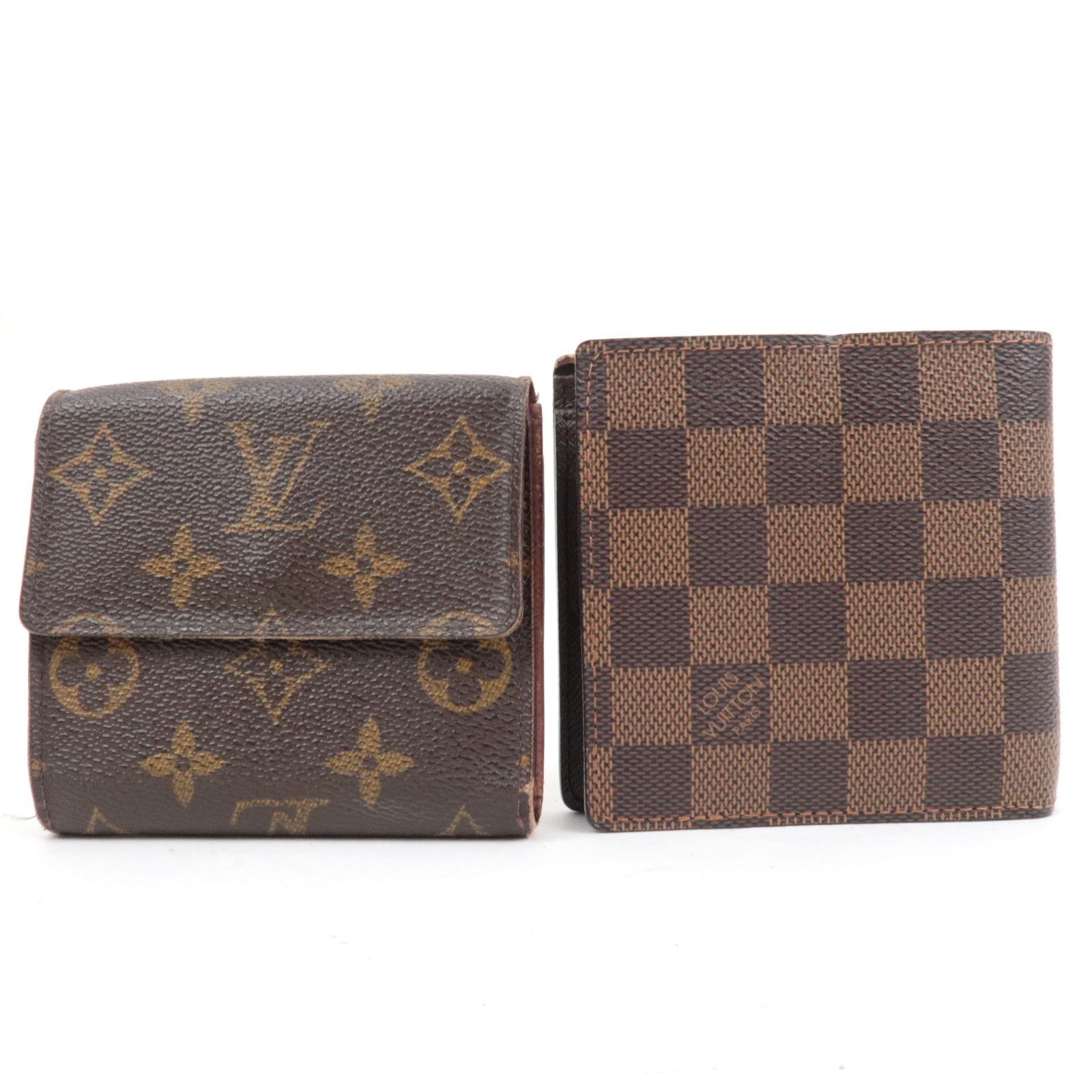Louis Vuitton Set of 2 Monogram Porte Monnaie Carte Credit M61652 & Damier Porte Billet Carte Credit Monnaie N61665