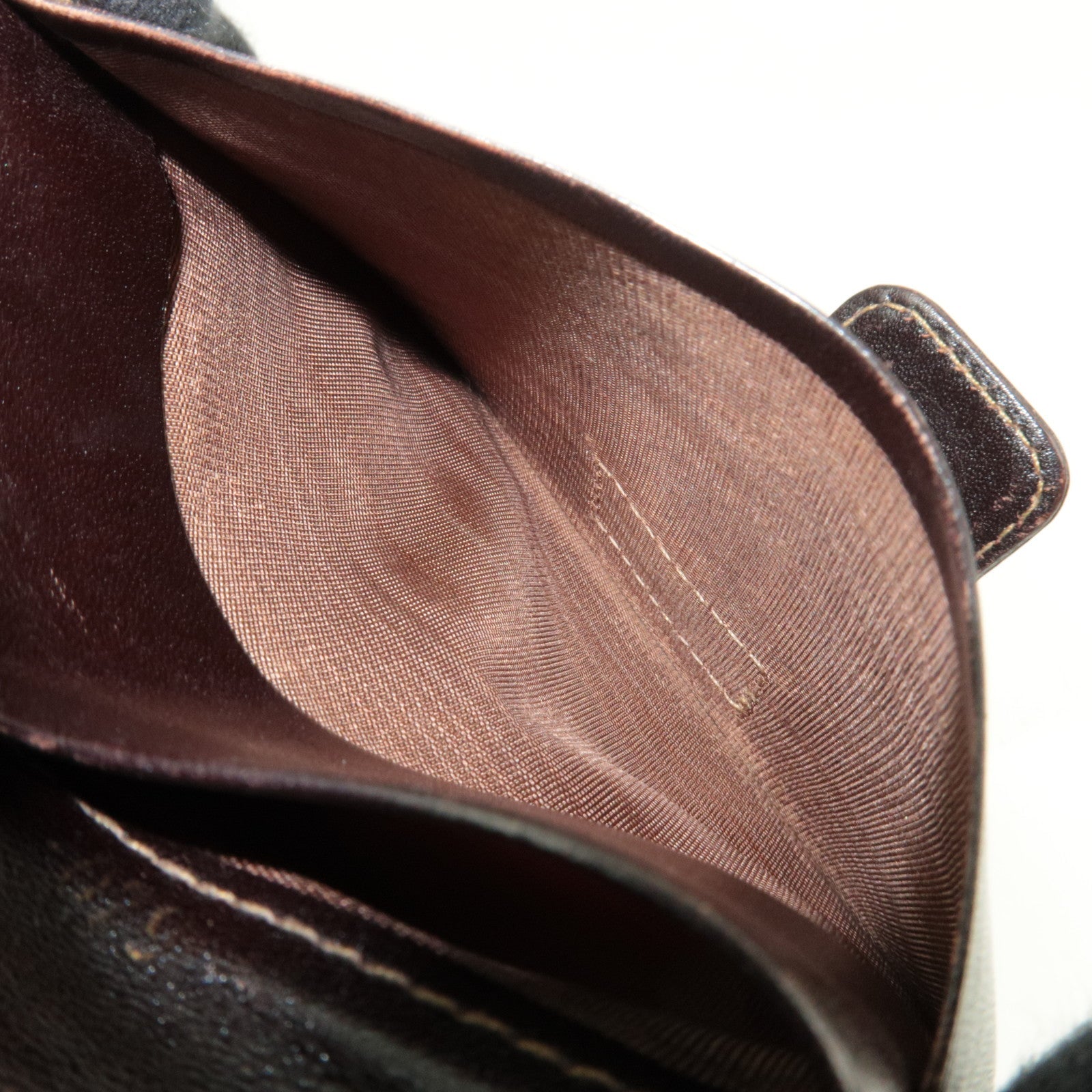 FENDI Zucca Bifold Wallet Canvas Leather Brown Black 30782