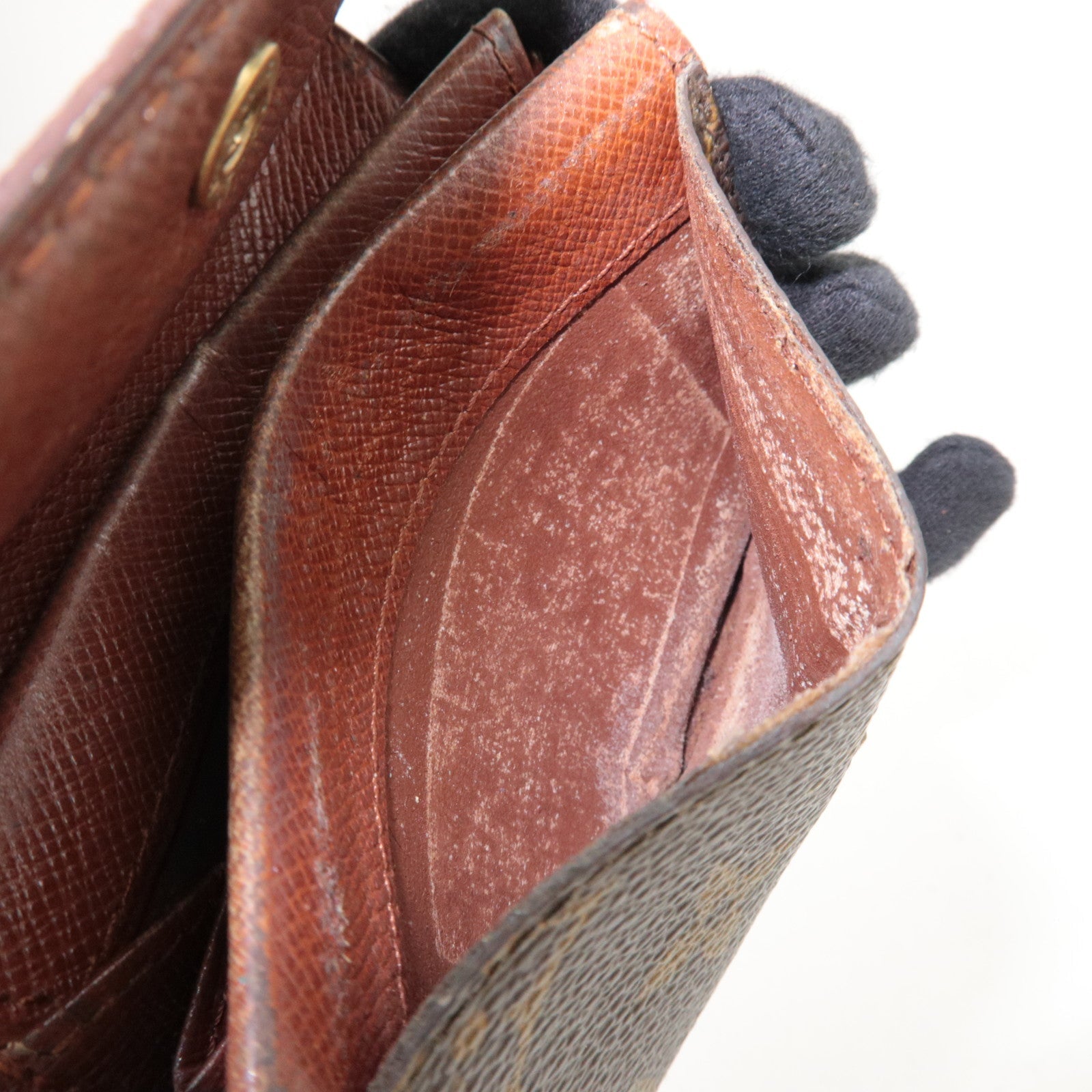 Louis Vuitton Set of 2 Monogram Porte Monnaie Plat Wallet M61930 & Etui Cigarettes Cigarette Case M63024