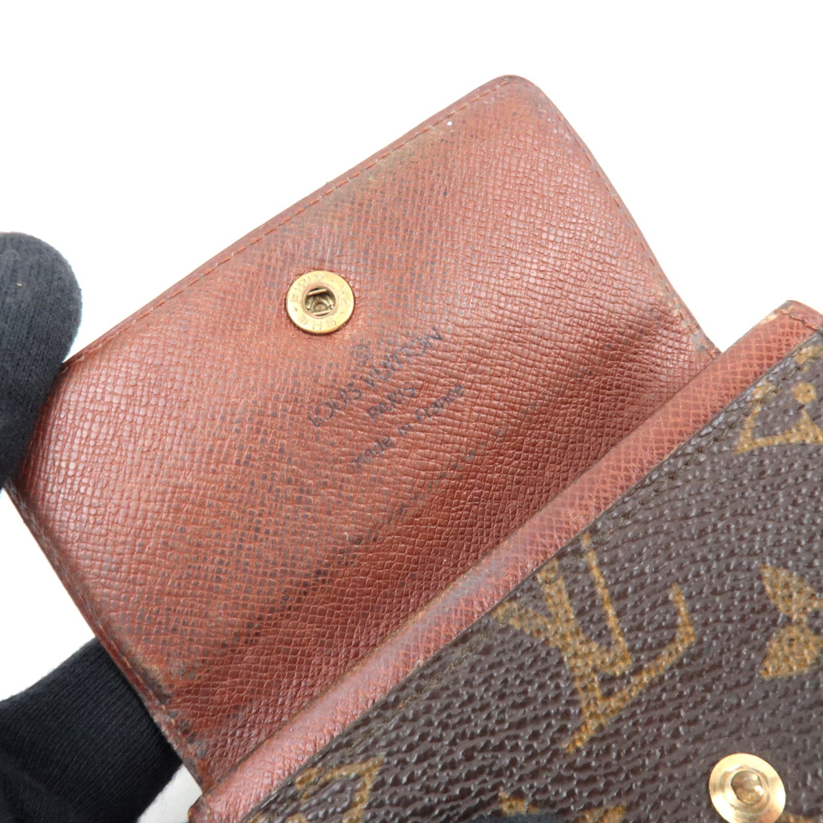 Louis Vuitton Set of 2 Monogram Porte Monnaie Plat Wallet M61930 & Etui Cigarettes Cigarette Case M63024