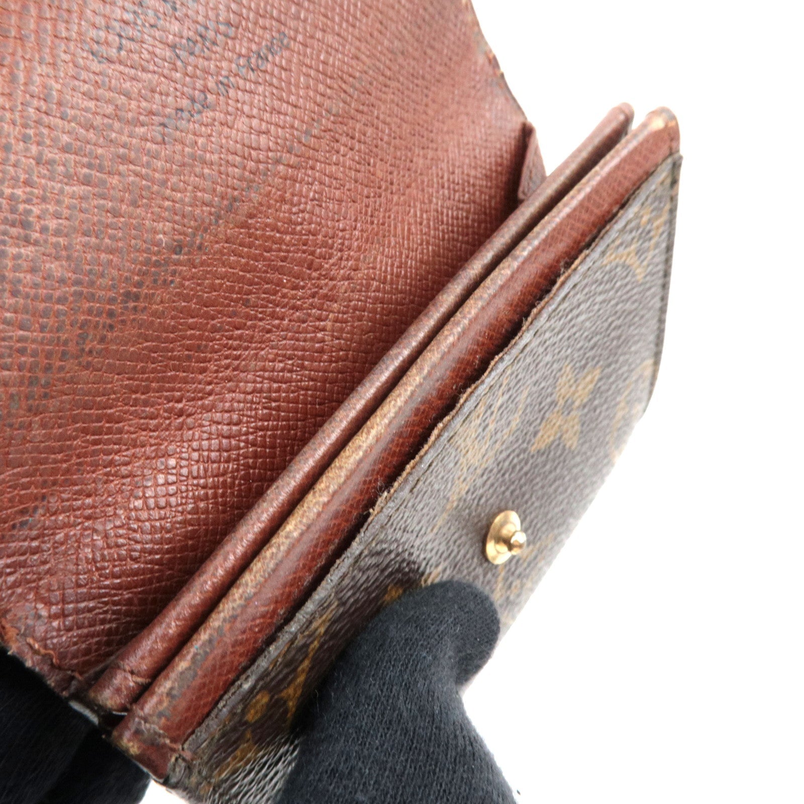 Louis Vuitton Set of 2 Monogram Porte Monnaie Plat Wallet M61930 & Etui Cigarettes Cigarette Case M63024