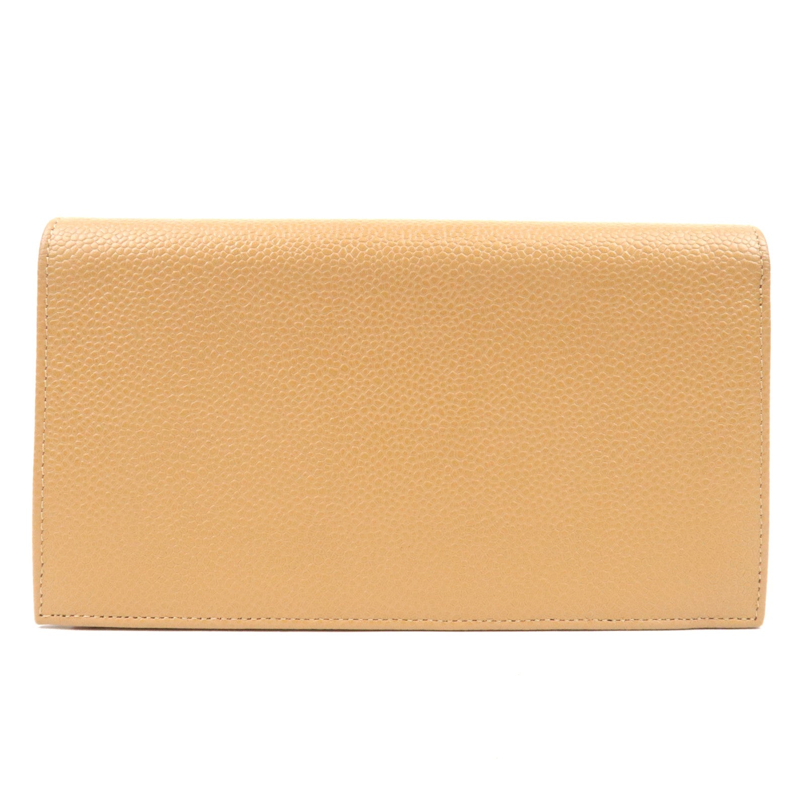 CHANEL Coco Mark Caviar Skin Long Wallet Beige