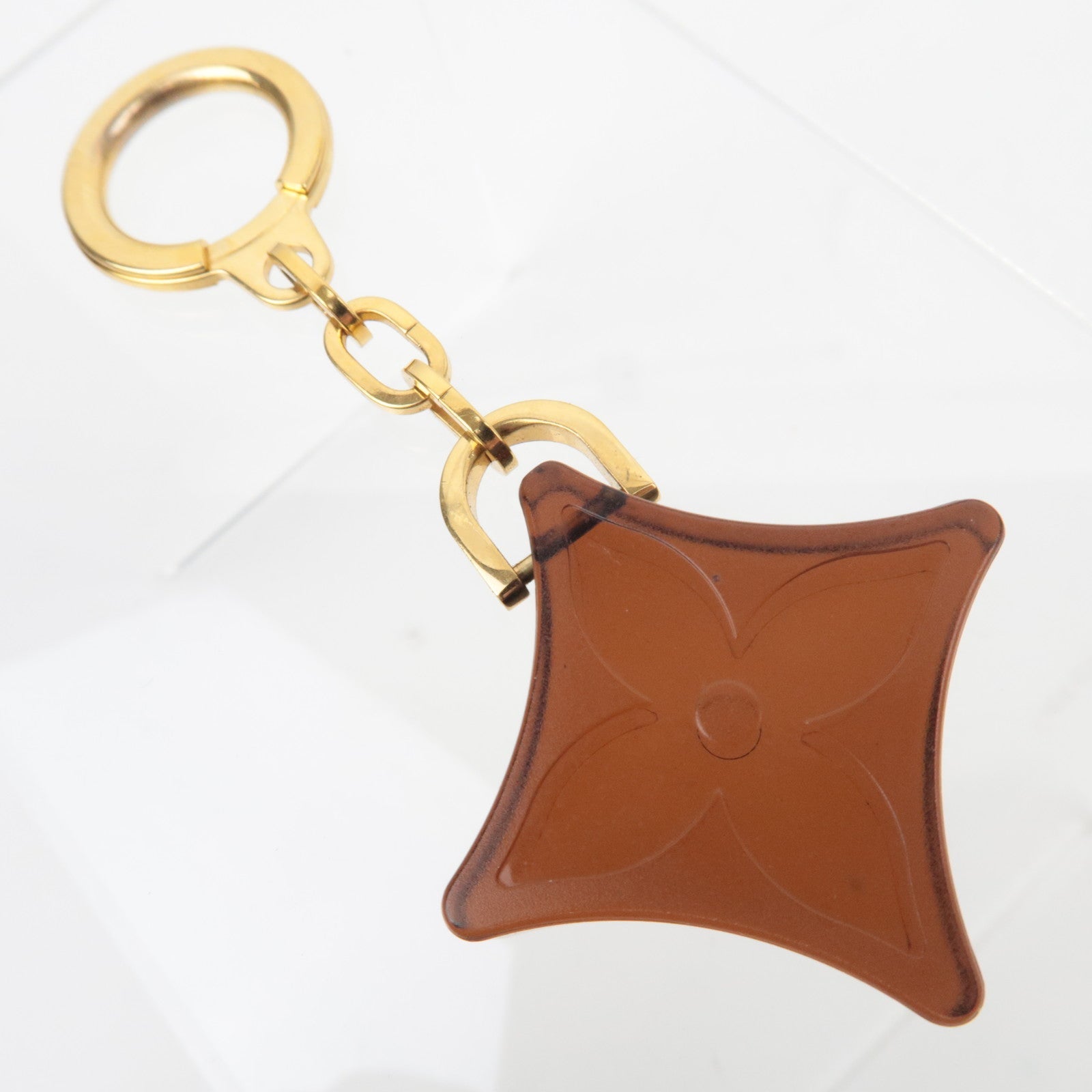 Louis Vuitton Monogram Flower Charm Key Ring Novelty