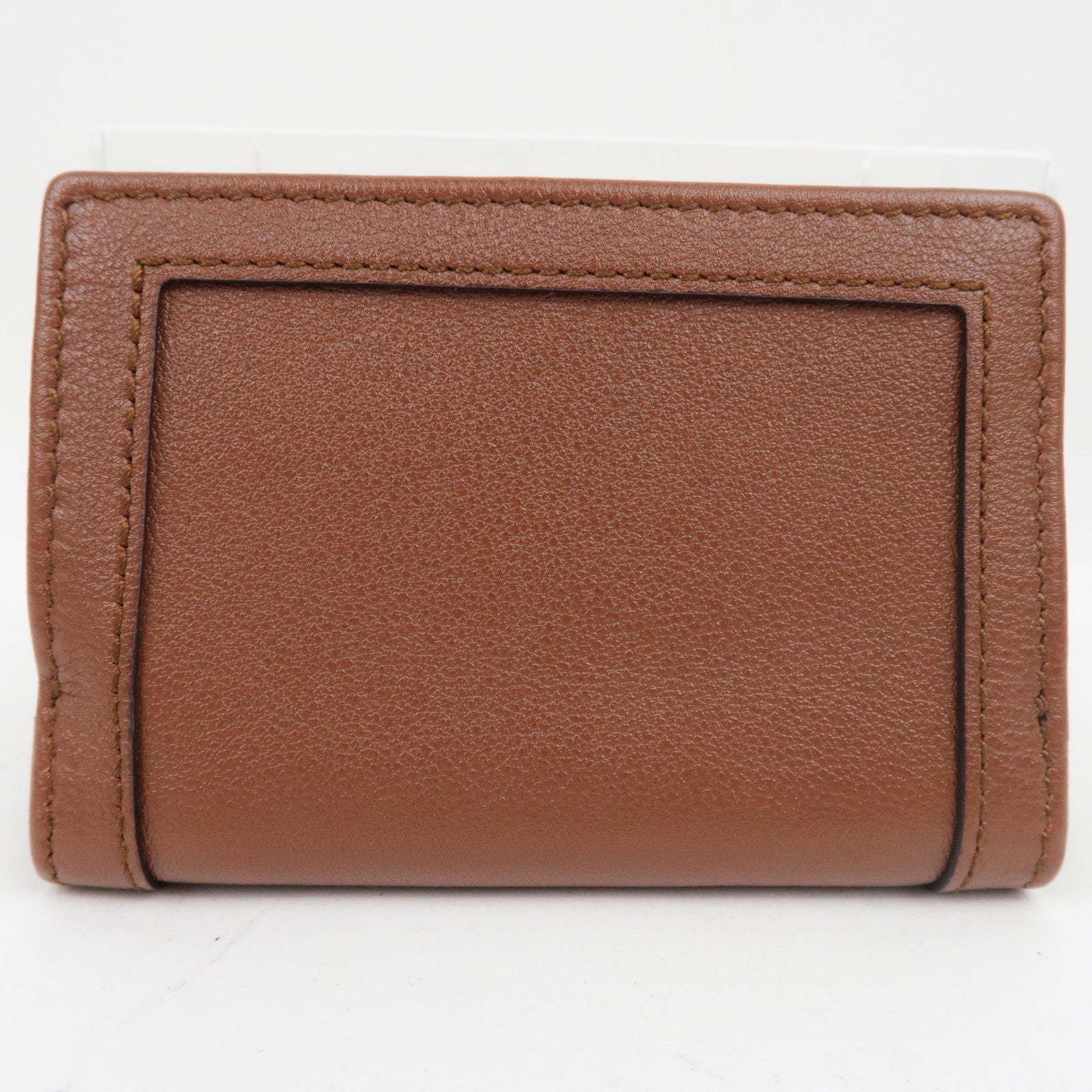 GUCCI Bamboo Diana Leather Tri Fold Wallet Brown *Box, dust bag