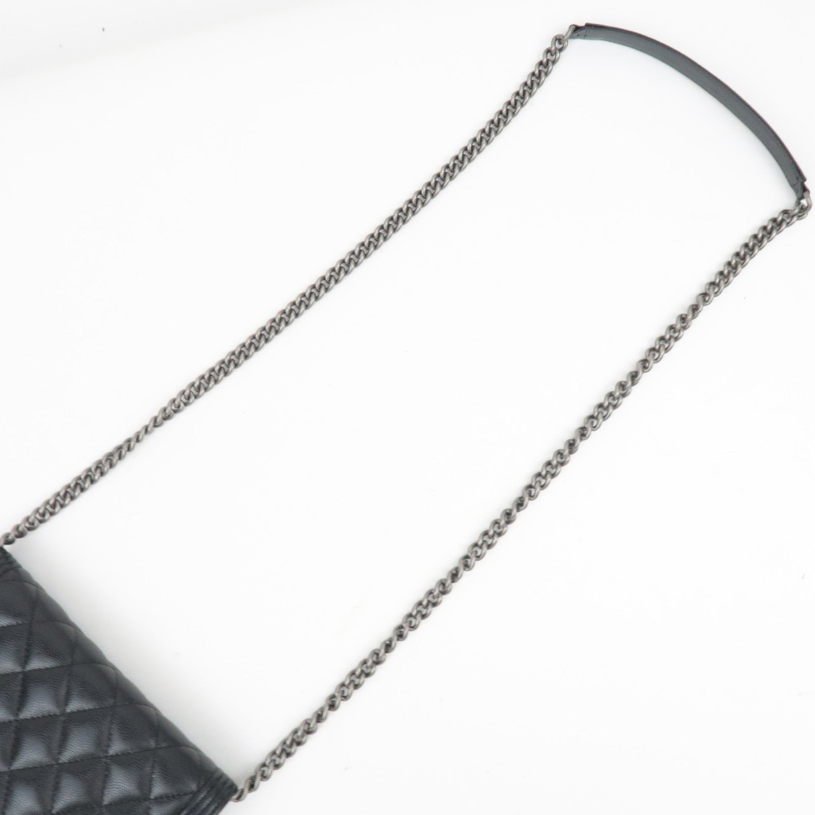 CHANEL Boy Chanel Matelasse Caviar SKin Chain Wallet Black AP1117 *Dust bag