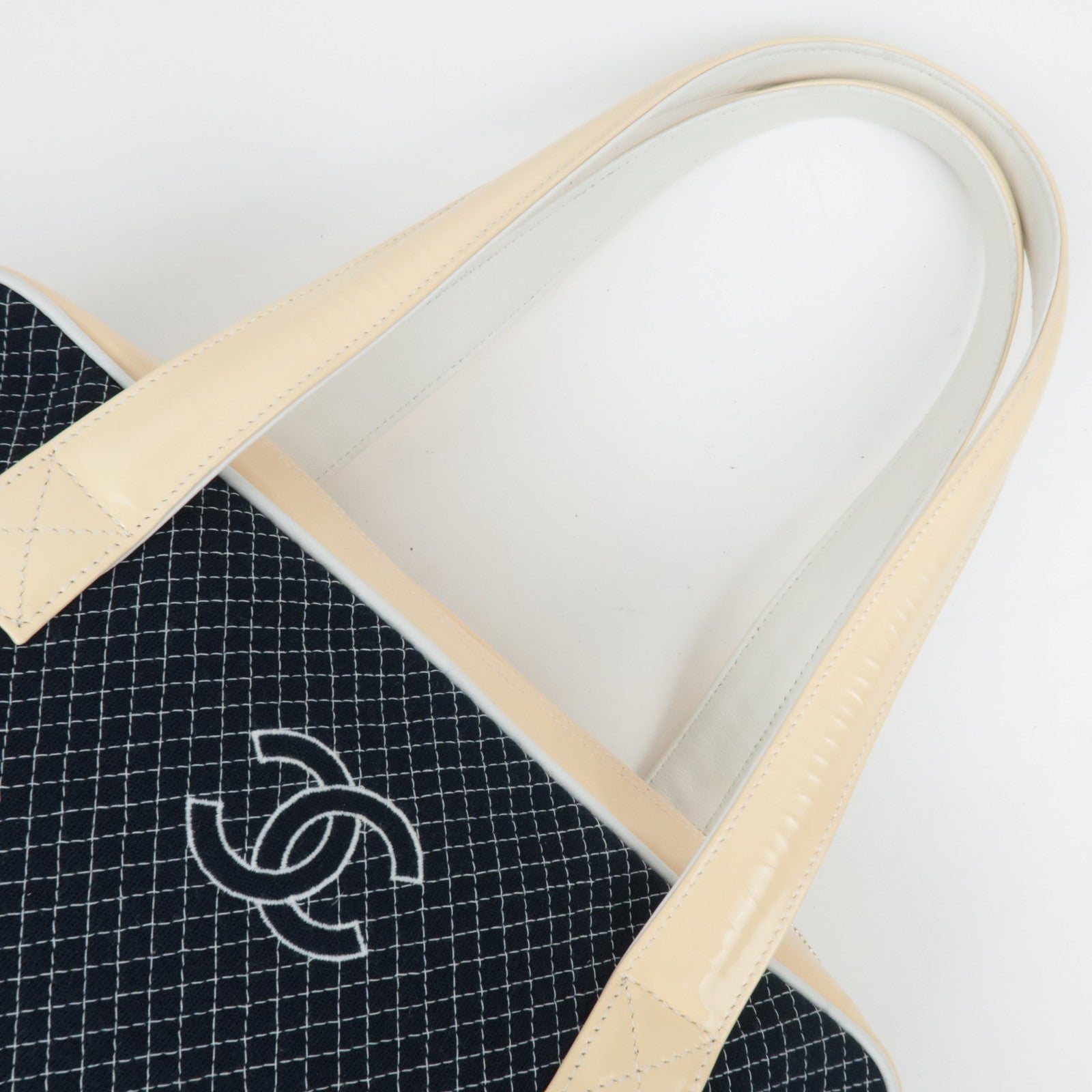 CHANEL Bowling Bag Patent Cotton 7351692