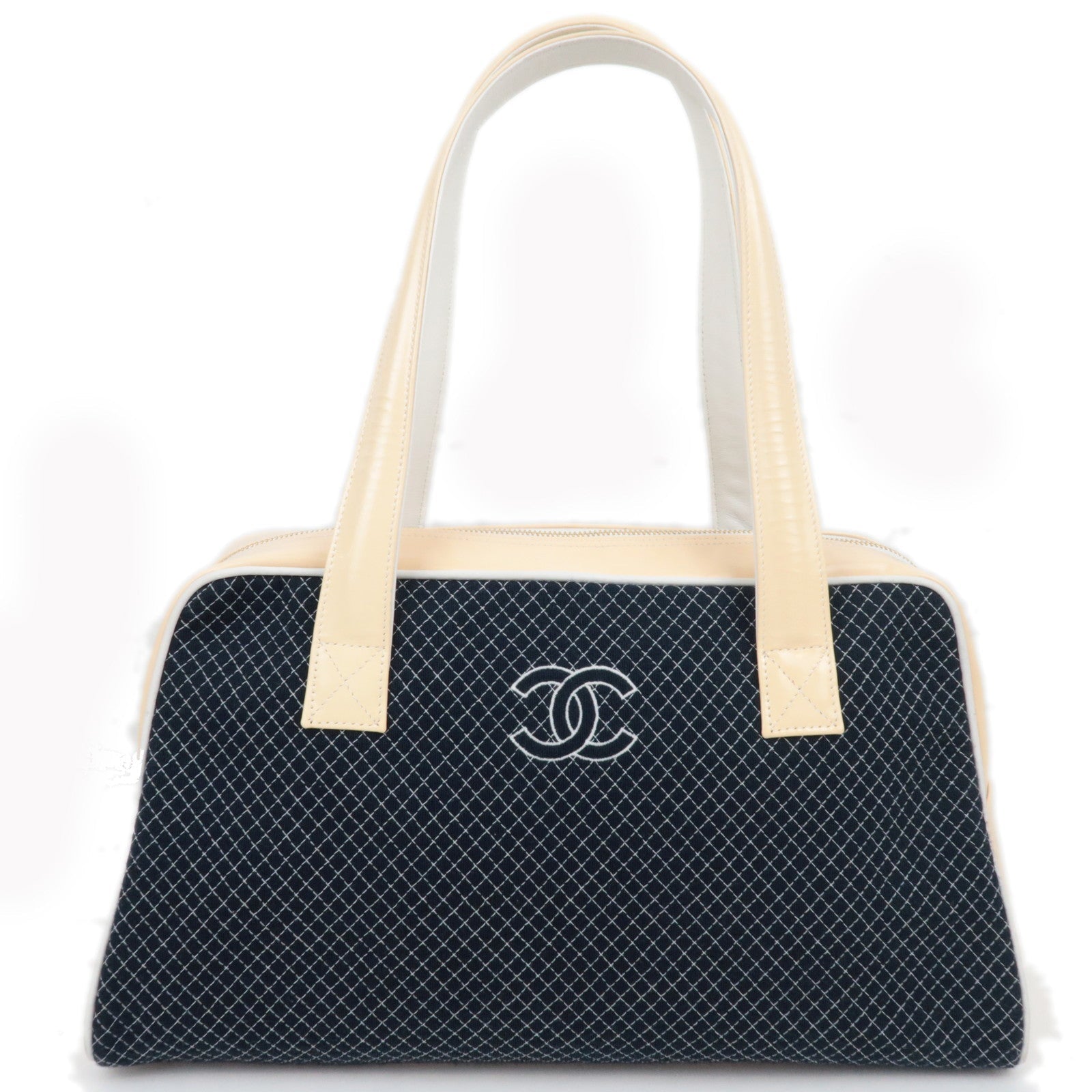 CHANEL Bowling Bag Patent Cotton 7351692