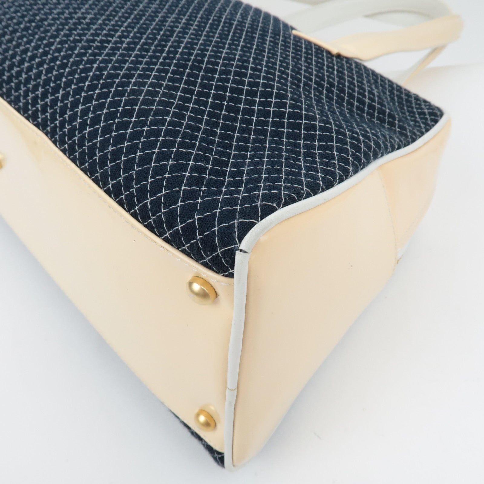 CHANEL Bowling Bag Patent Cotton 7351692