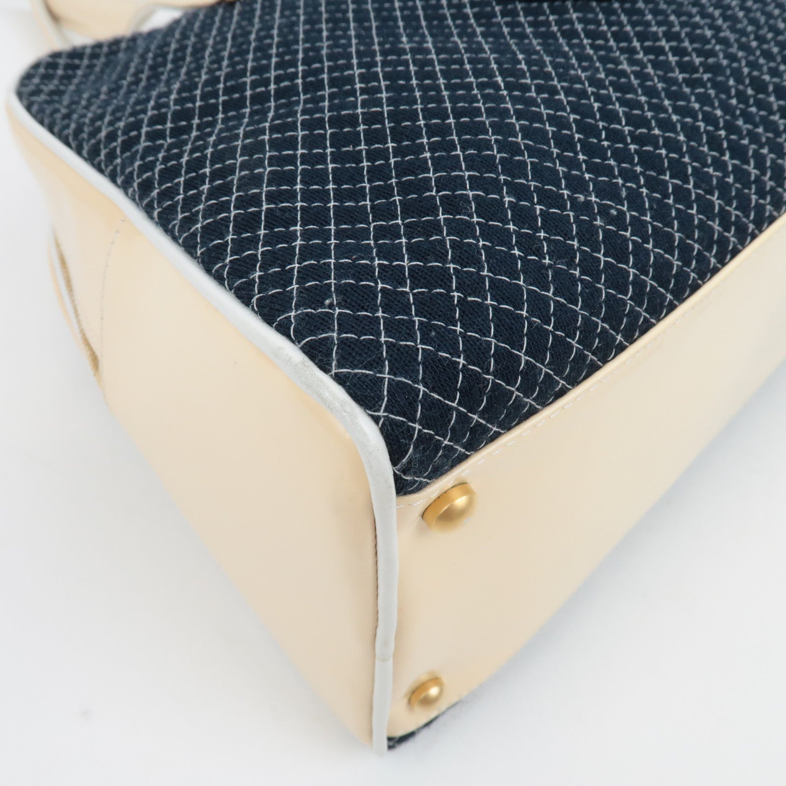 CHANEL Bowling Bag Patent Cotton 7351692