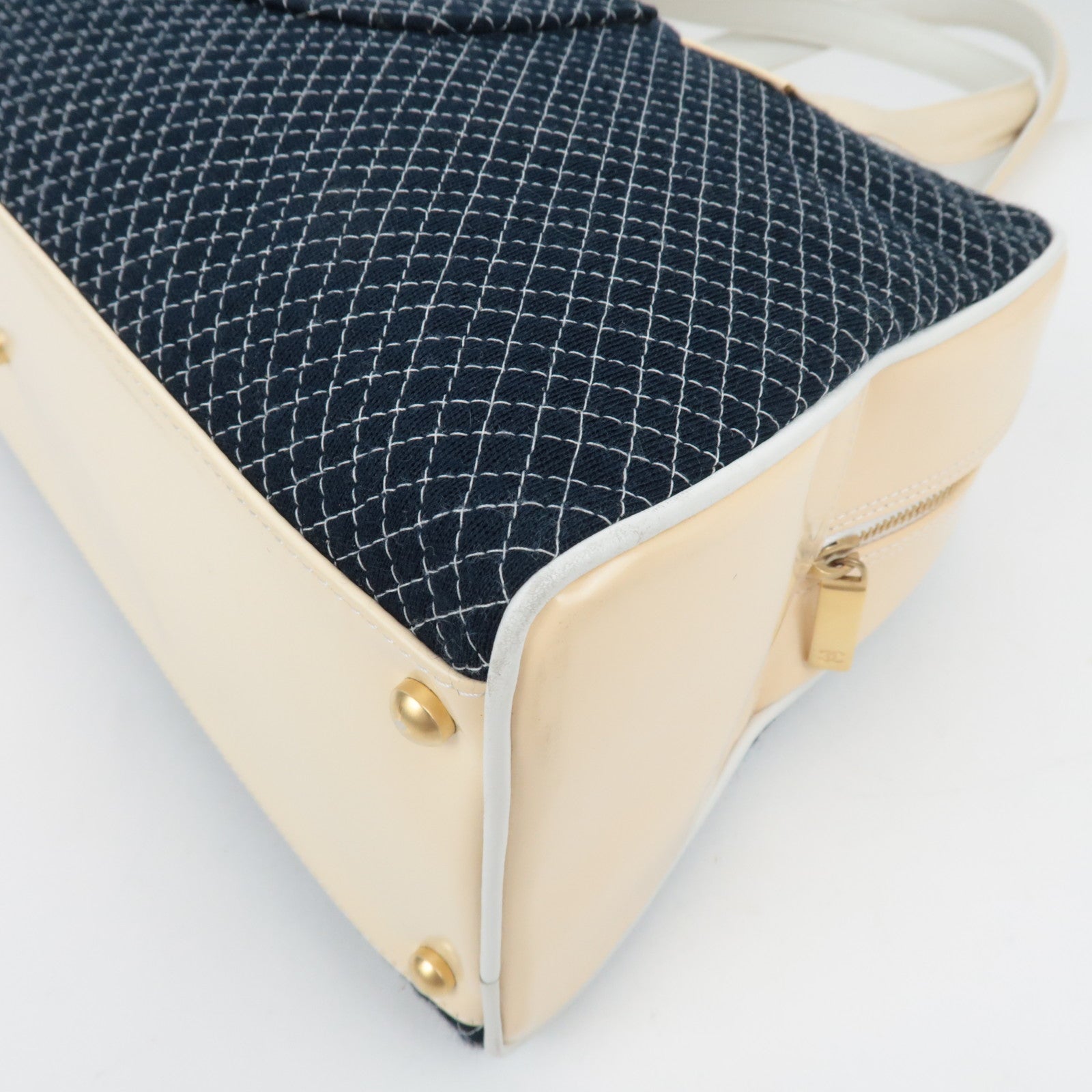 CHANEL Bowling Bag Patent Cotton 7351692