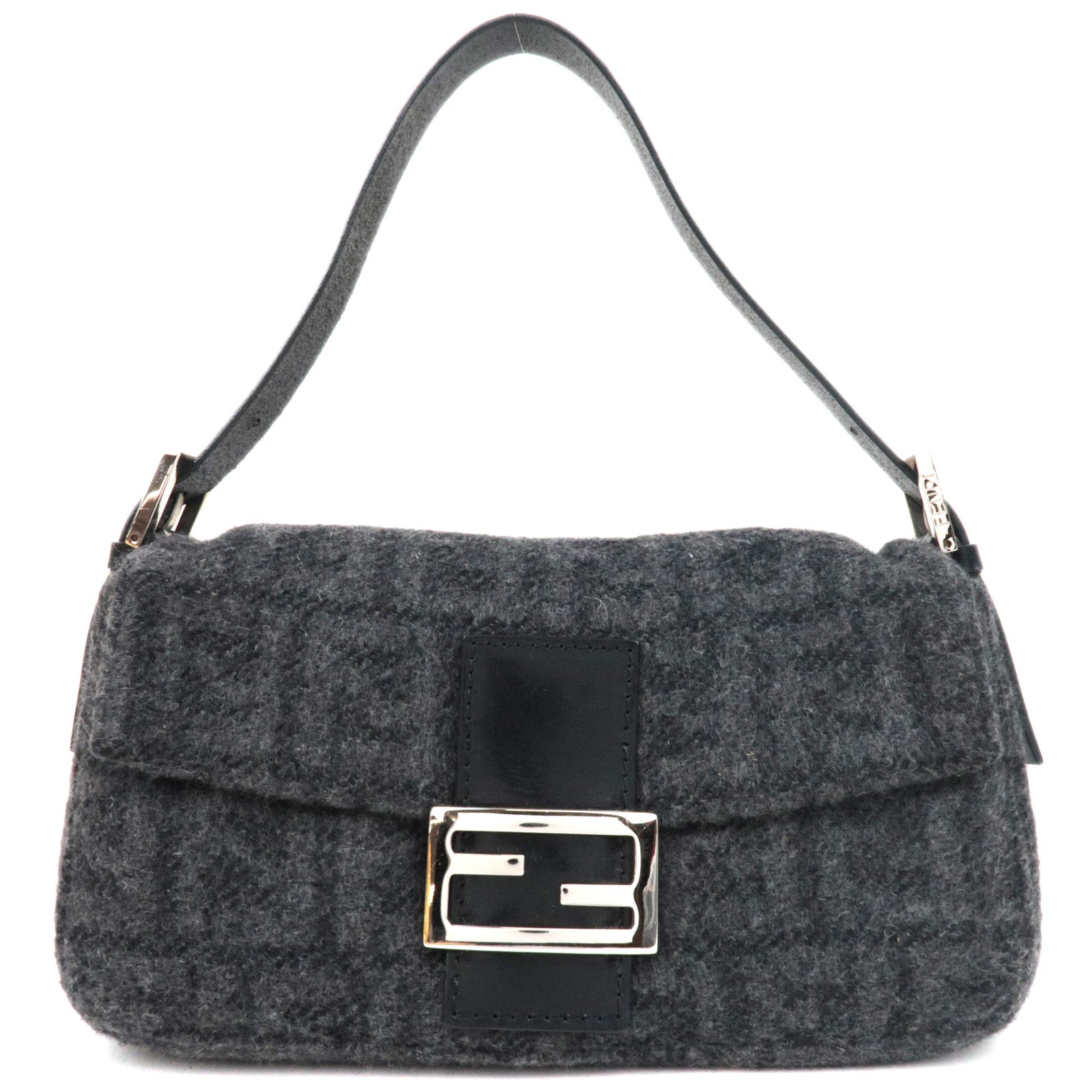 FENDI Zucca Mamma Baguette Cashmere Gray *Dust Bag