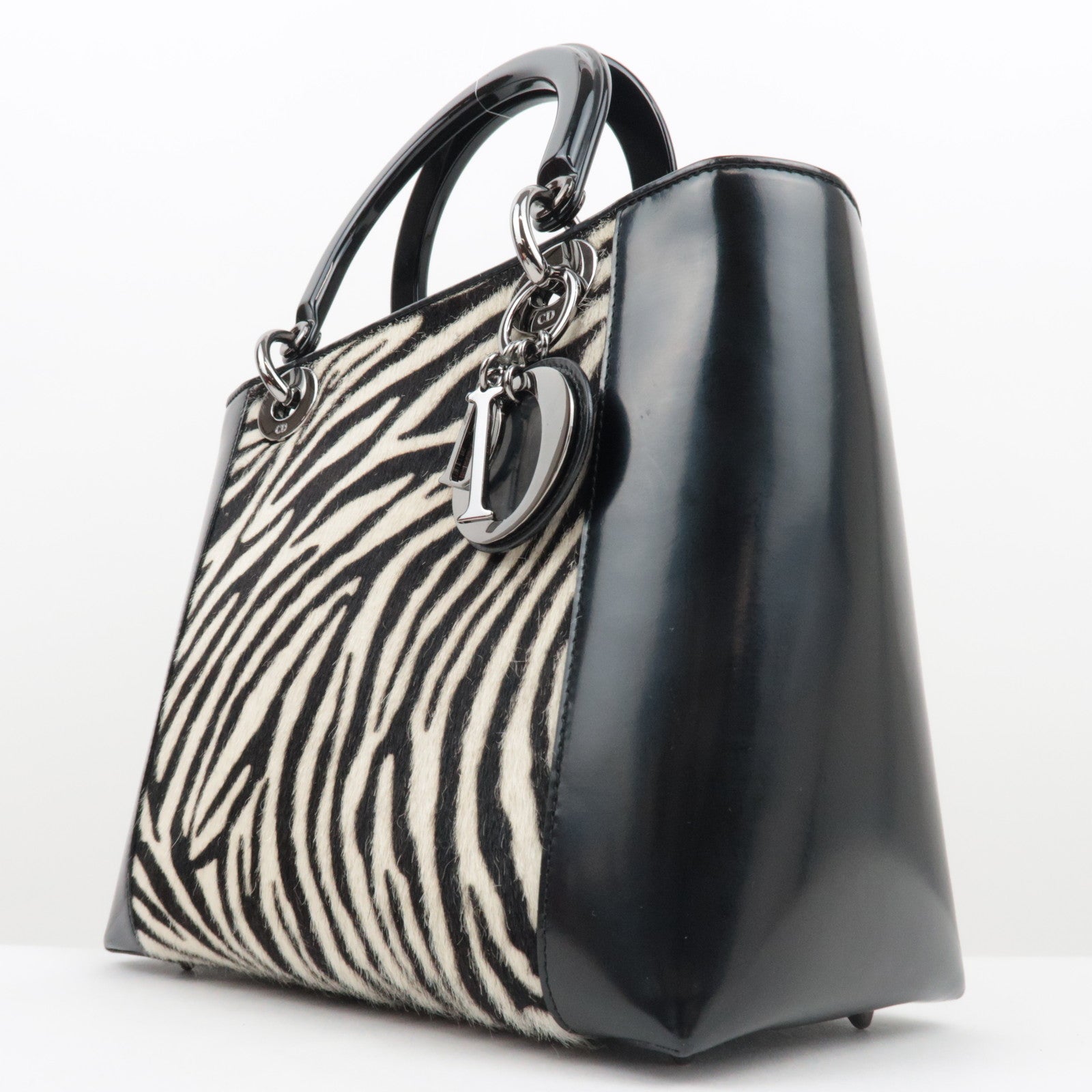 Dior Lady Dior Leather Pony hair Zebra Black White *Dustbag, Strap, Guarantee