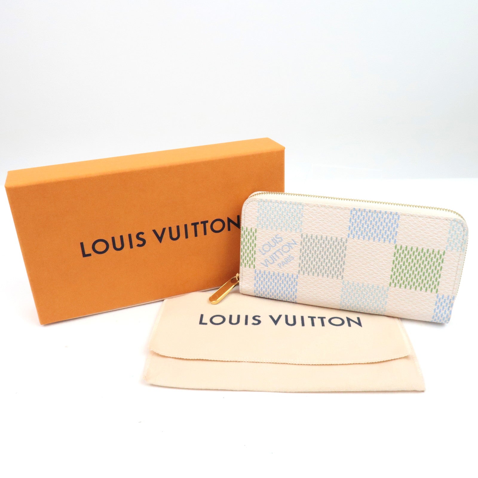 Louis Vuitton Damierlicious Zippy Wallet Pistachio N40748/RFID *Doos, Stofzak