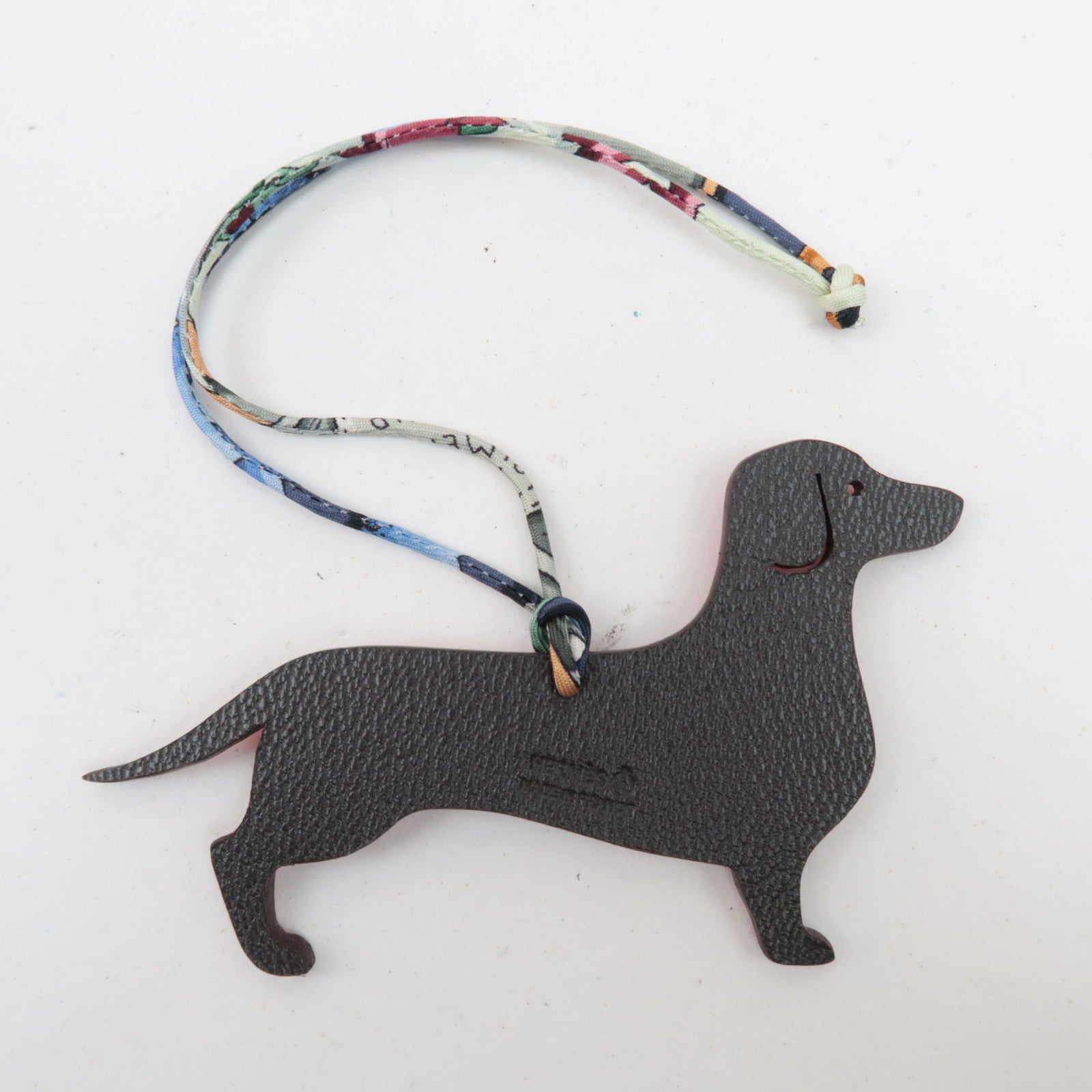 Hermes Petit H "Teckel" Tas Charm Leer Rood *Doos