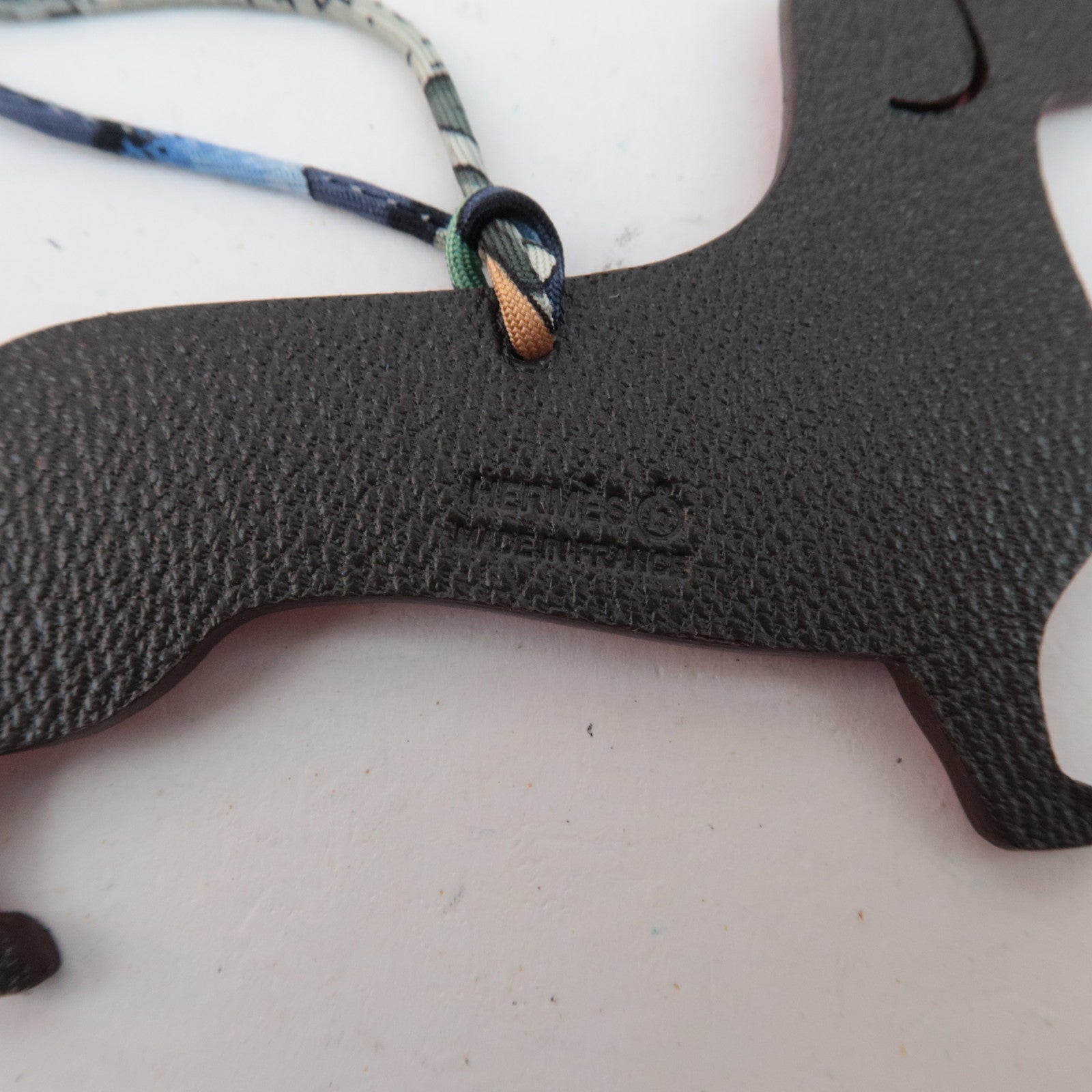 Hermes Petit H "Teckel" Tas Charm Leer Rood *Doos