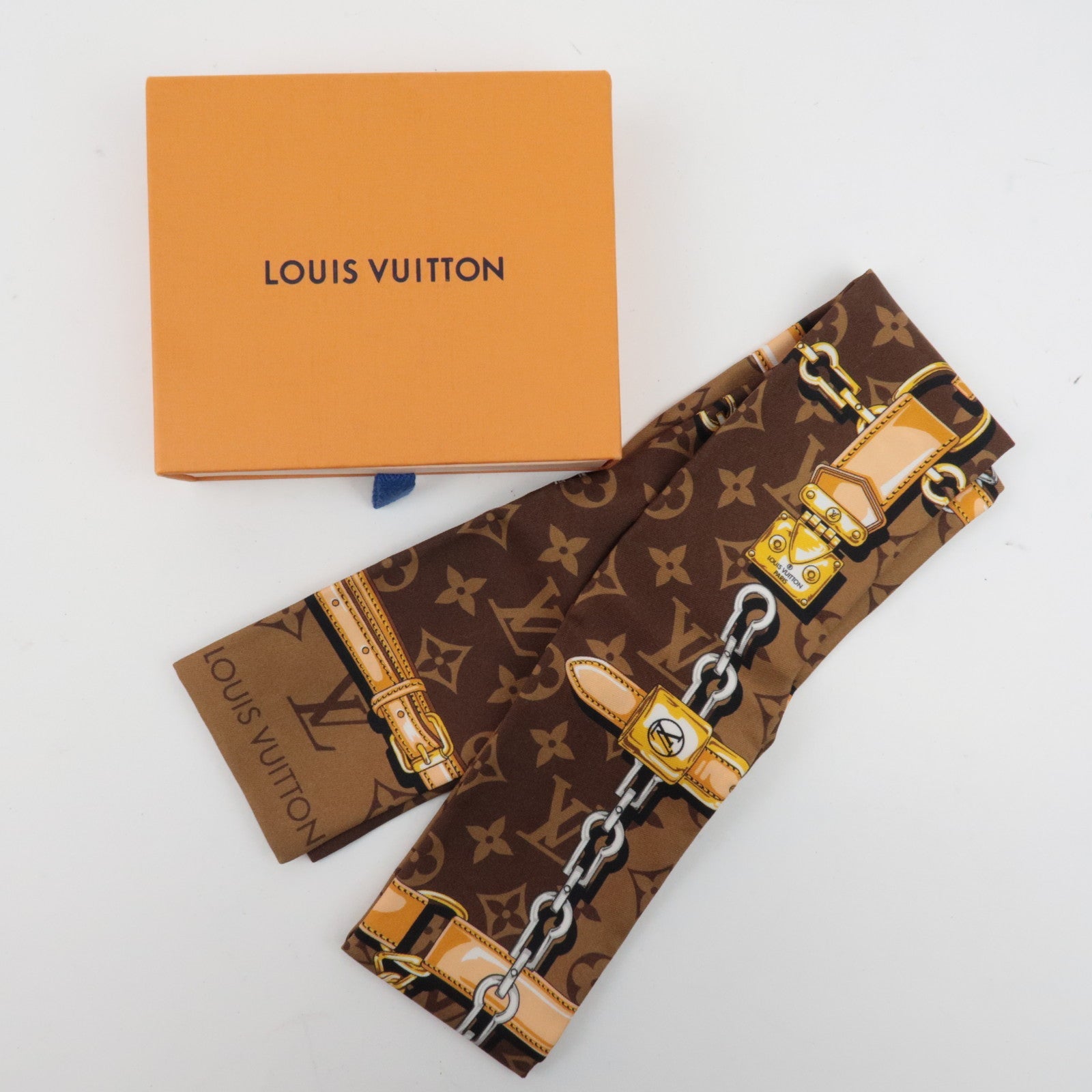 Louis Vuitton Bandeau Monogram Confidential Sjaal 100% Zijde M78655 *Box