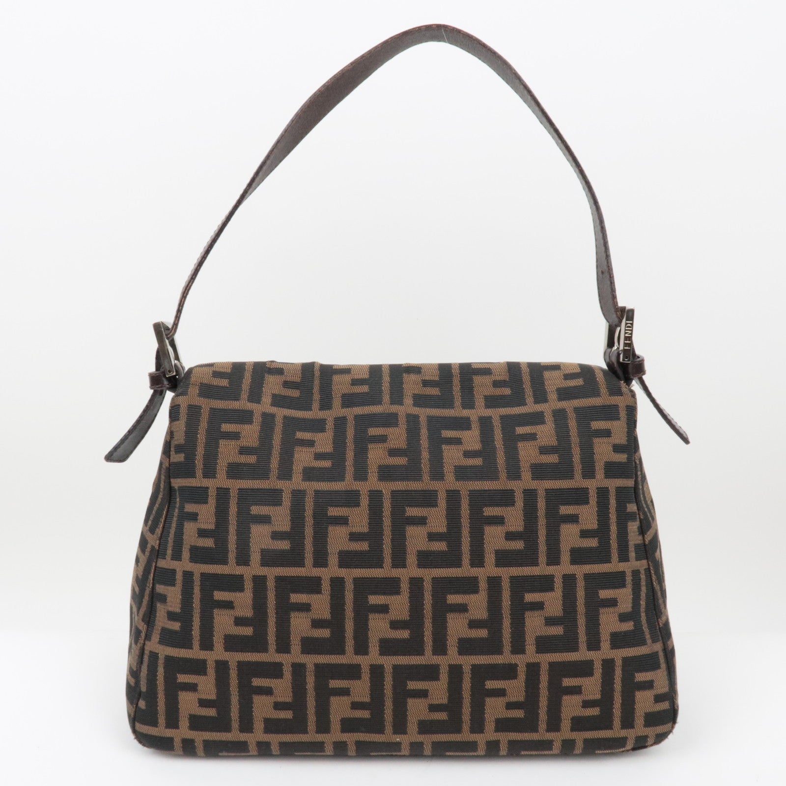 FENDI Zucca Mamma Baguette Shoulder Bag Brown