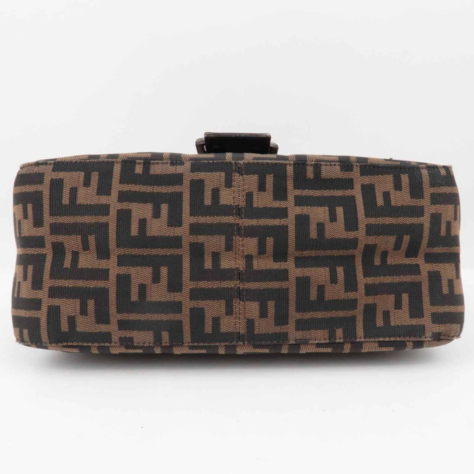 FENDI Zucca Mamma Baguette Shoulder Bag Brown