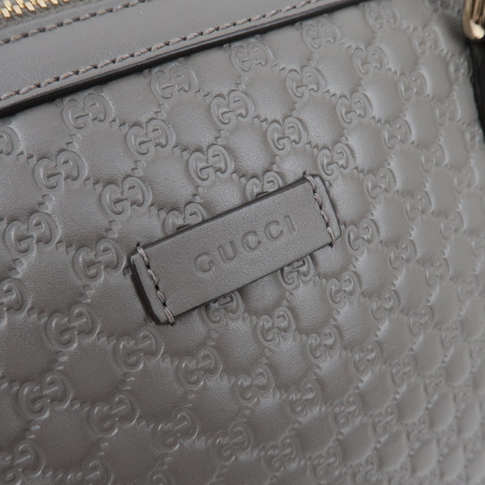 GUCCI Micro Guccissima leren 2-weg tas grijs 449656/525040 *band