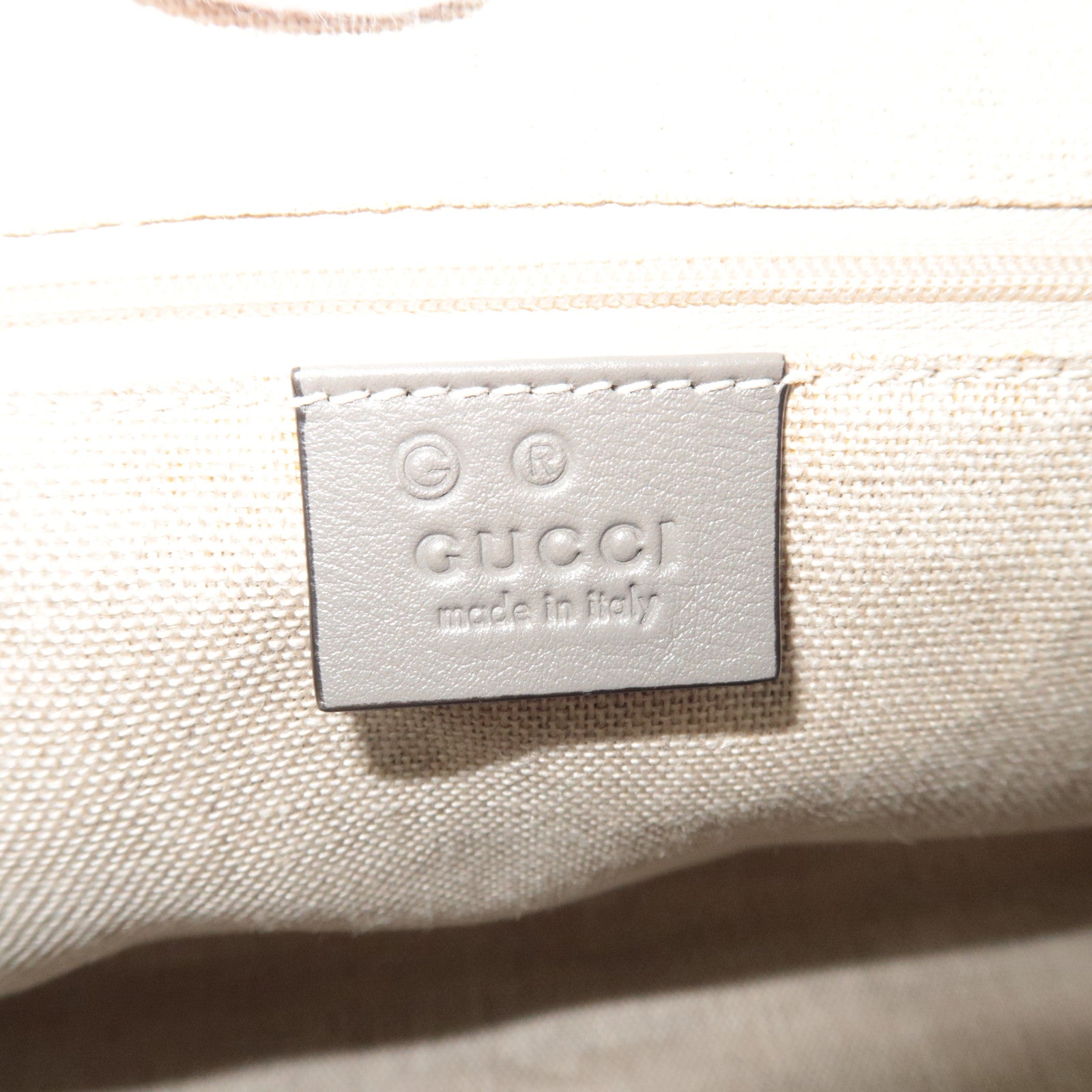 GUCCI Micro Guccissima leren 2-weg tas grijs 449656/525040 *band