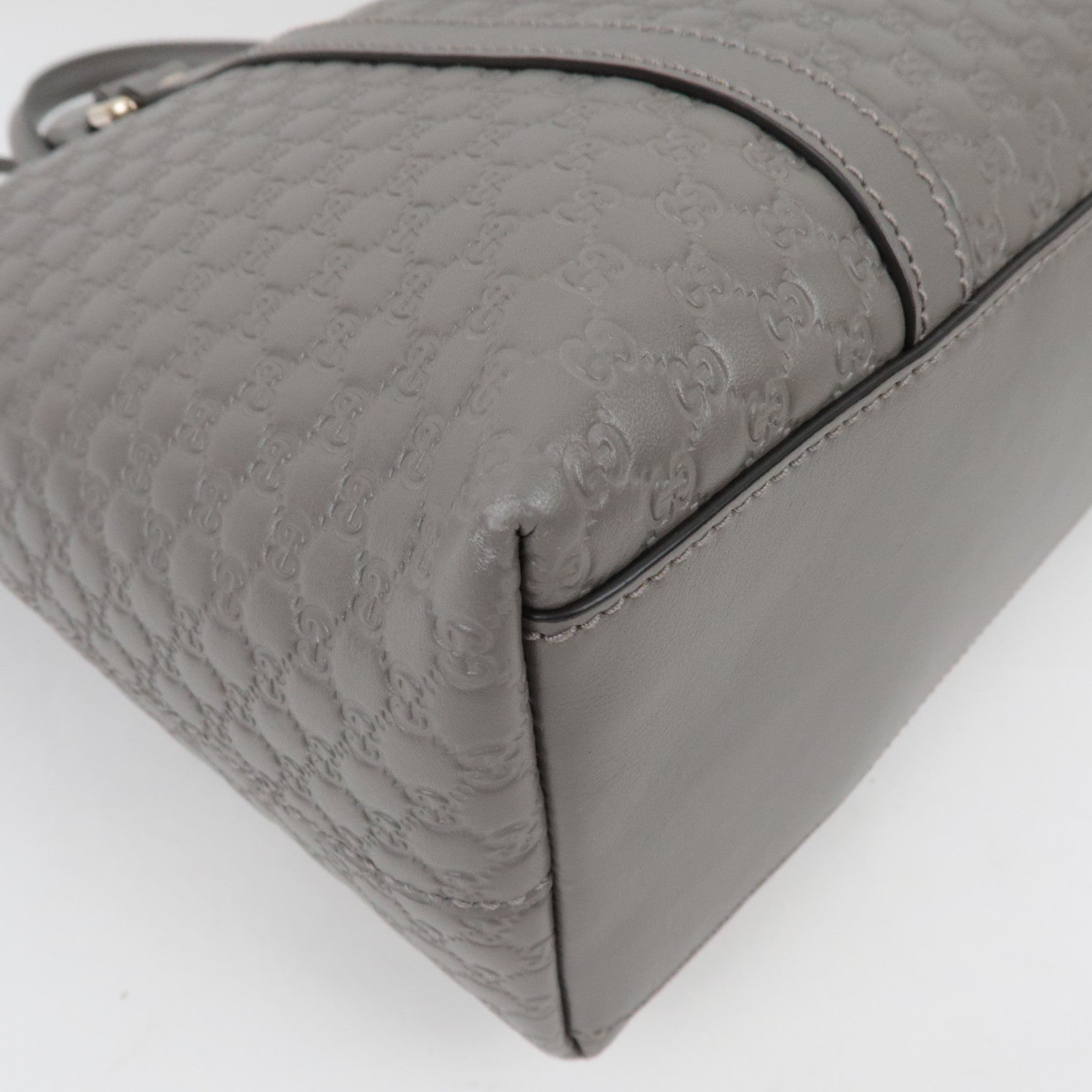 GUCCI Micro Guccissima leren 2-weg tas grijs 449656/525040 *band