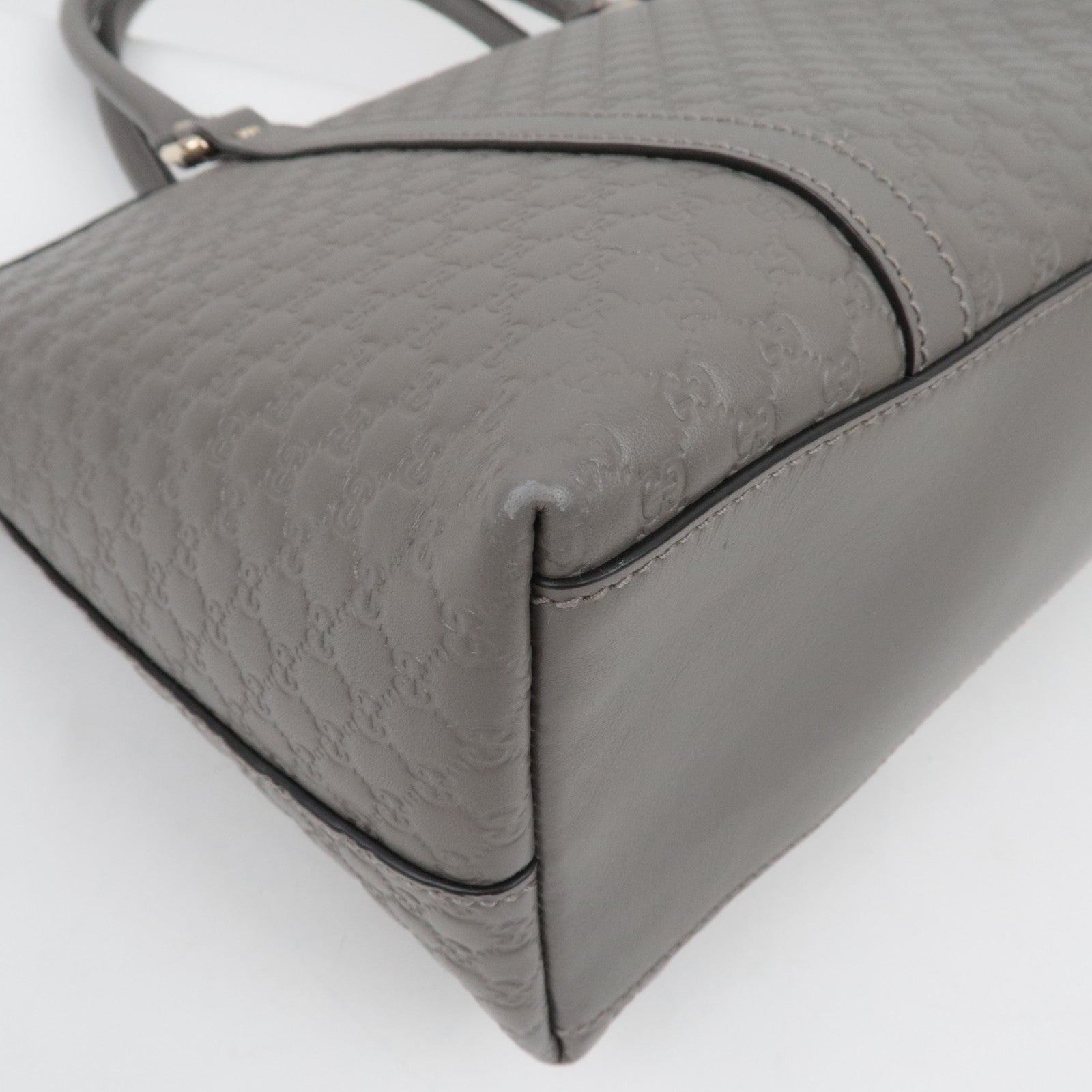 GUCCI Micro Guccissima leren 2-weg tas grijs 449656/525040 *band