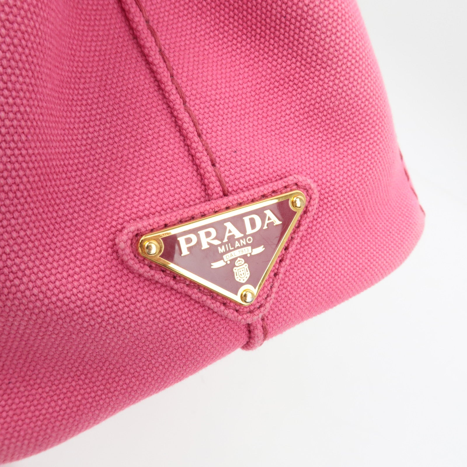 PRADA Canapa Tote Bag Pink B2439G *Dust bag, Strap, Card