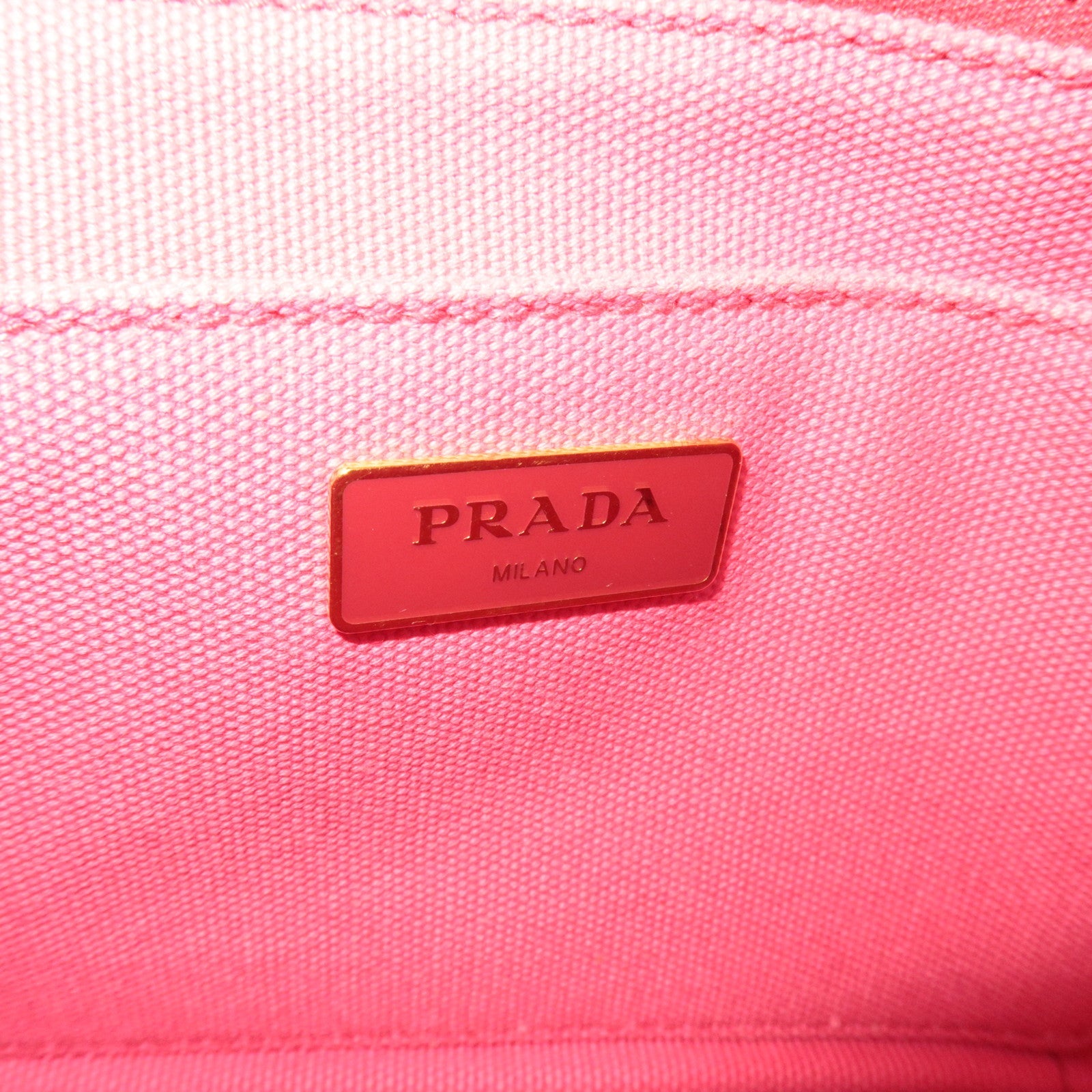 PRADA Canapa Tote Bag Pink B2439G *Dust bag, Strap, Card