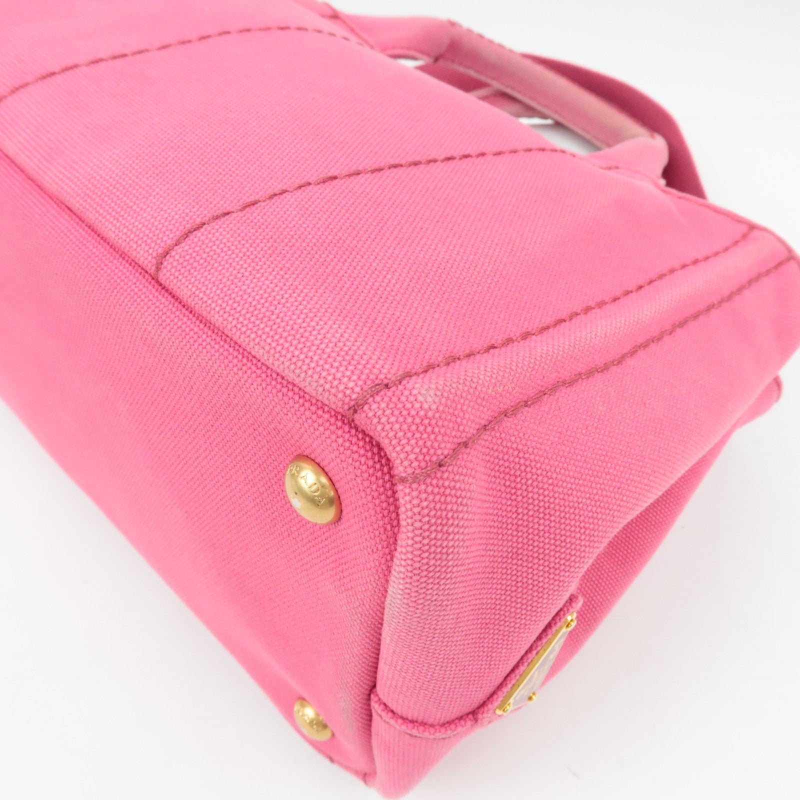 PRADA Canapa Tote Bag Pink B2439G *Dust bag, Strap, Card