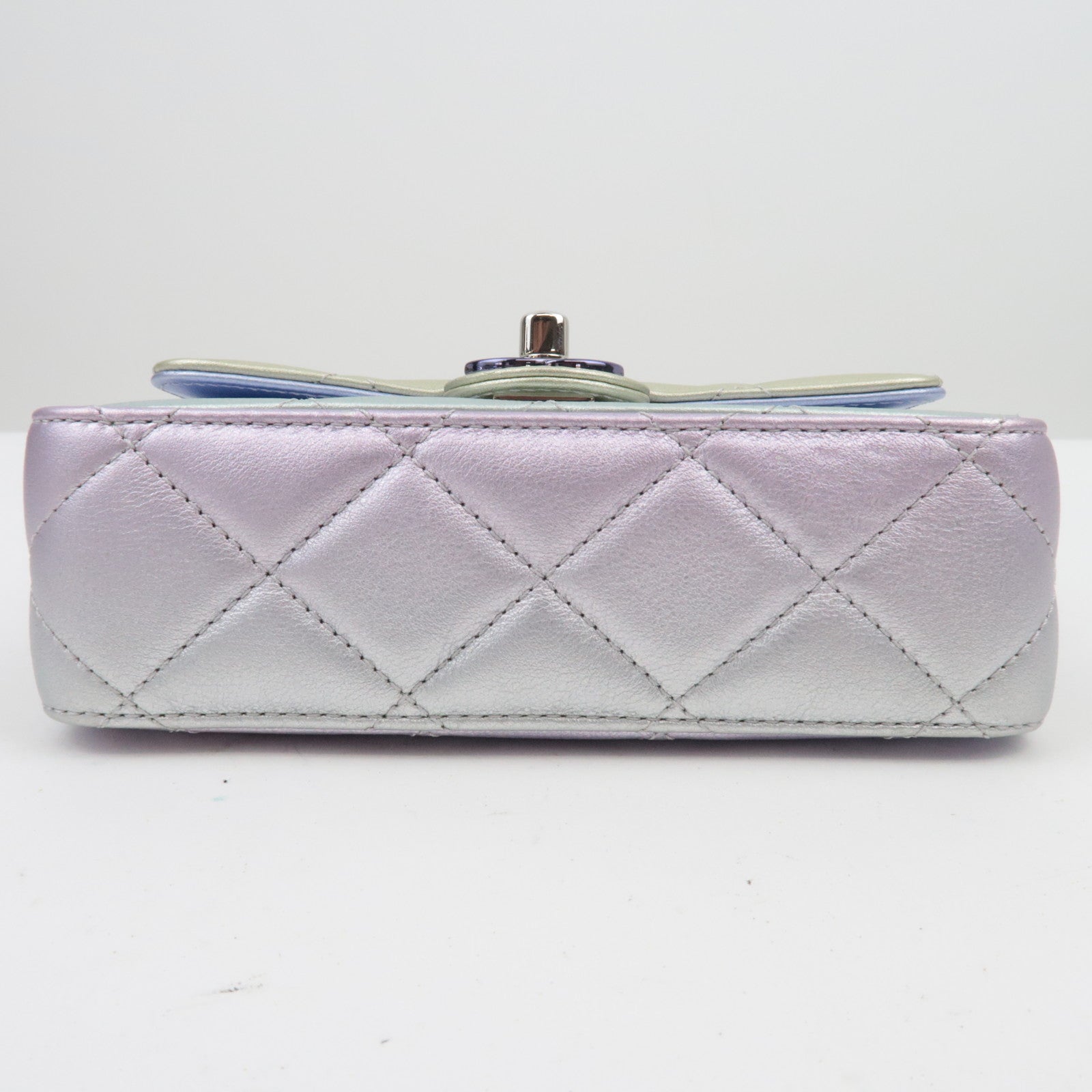 CHANEL Lambskin Mini Matelasse Wristlet Clutch Metalic Ombre HA6PKPX6