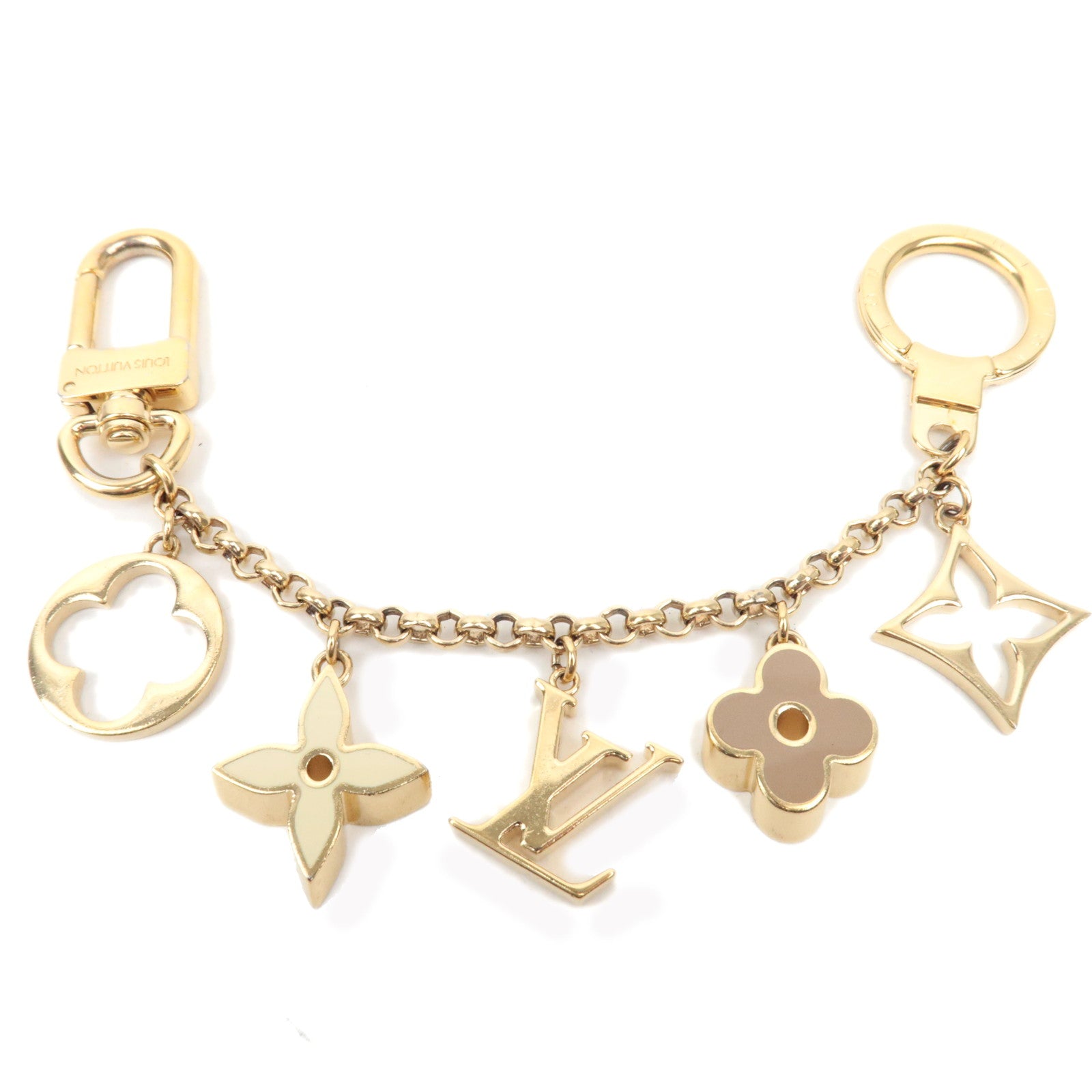Louis Vuitton Fleur de Monogram LV Logo Bag Charm M65111/DP0144 *Dust bag
