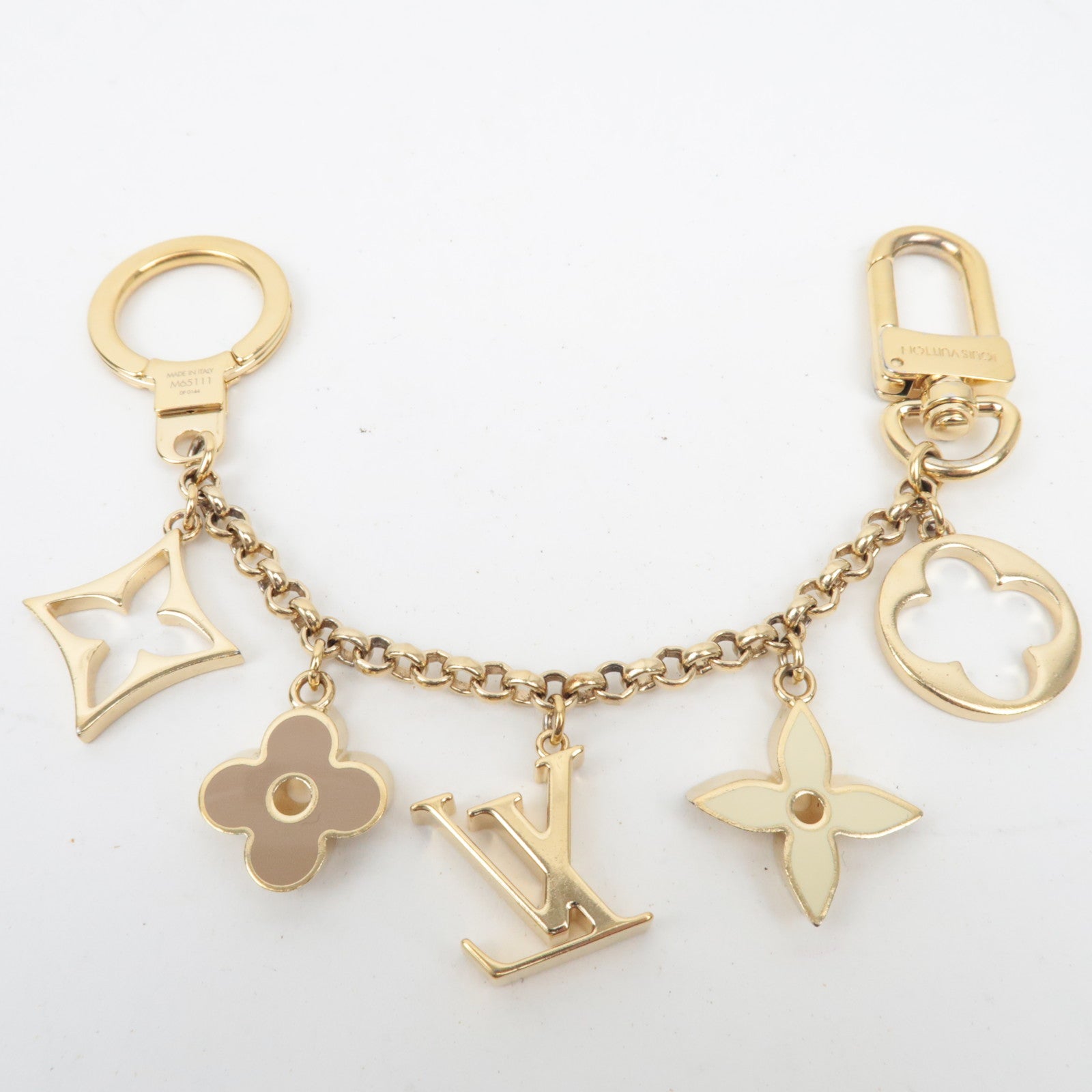 Louis Vuitton Fleur de Monogram LV Logo Bag Charm M65111/DP0144 *Dust bag