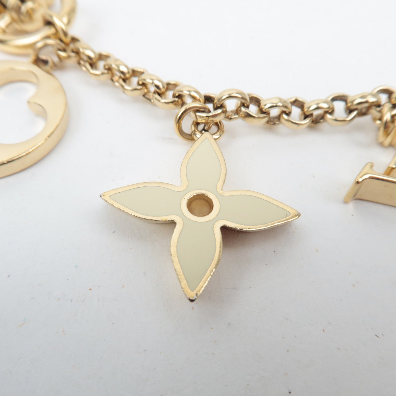 Louis Vuitton Fleur de Monogram LV Logo Bag Charm M65111/DP0144 *Stofzak