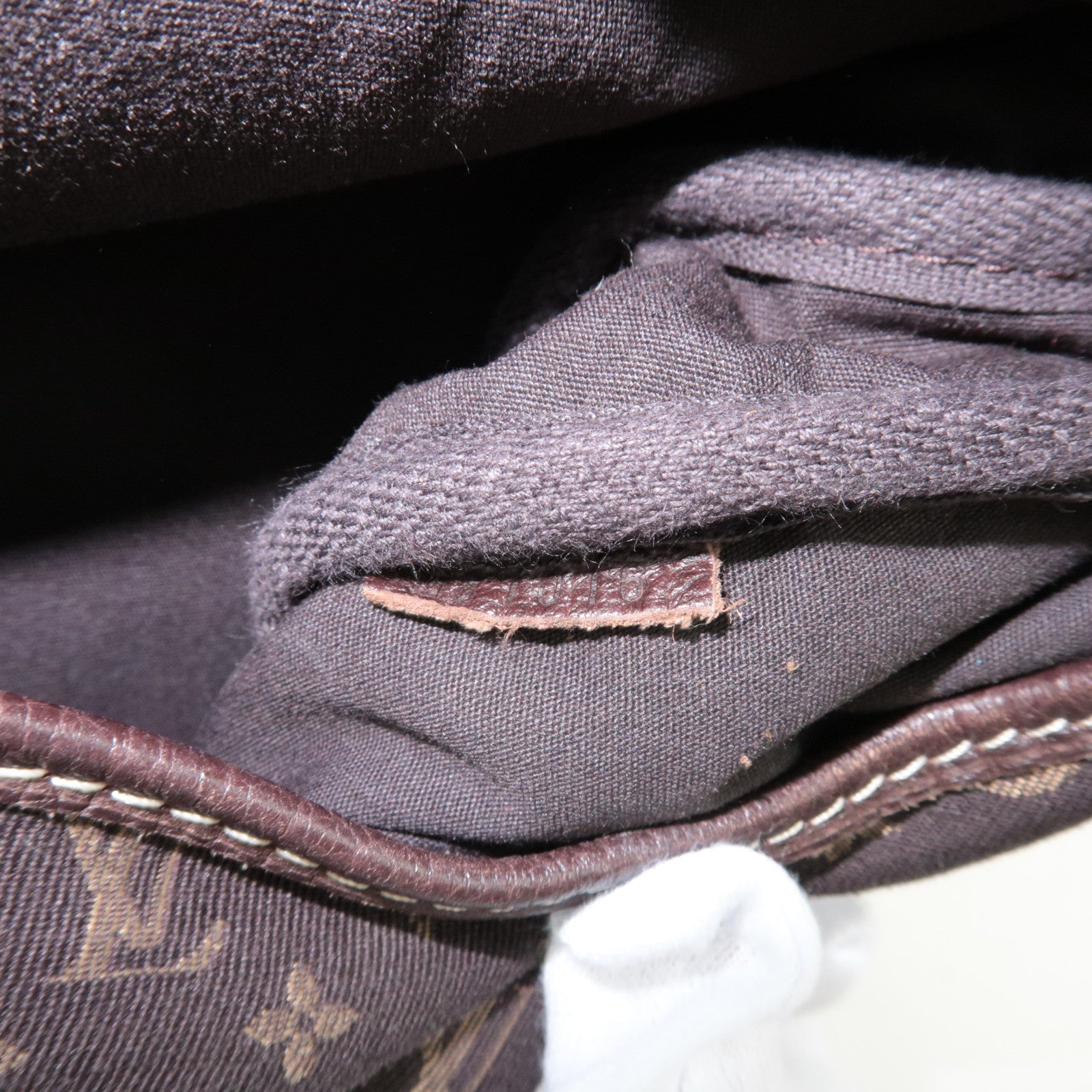 Louis Vuitton Monogram Mini Lin Saumur 30 Ebene Brown M95227 / MB1006 *Dust bag