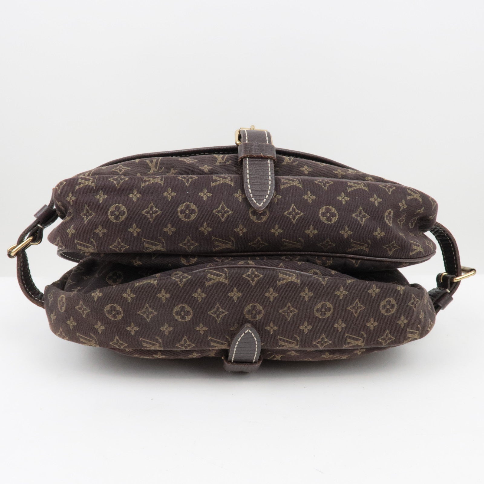 Louis Vuitton Monogram Mini Lin Saumur 30 Ebene Brown M95227 / MB1006 *Dust bag