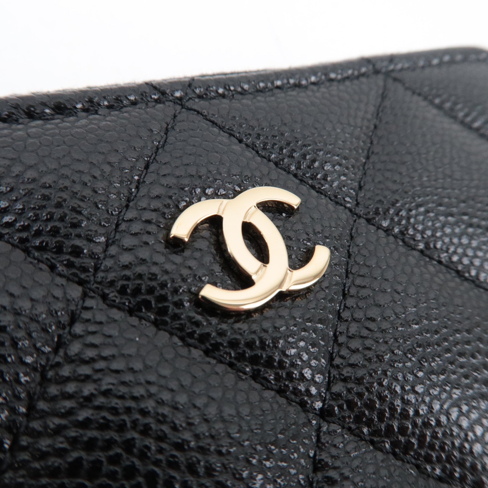 CHANEL Caviar Skin Coin Case Black X6N75G52