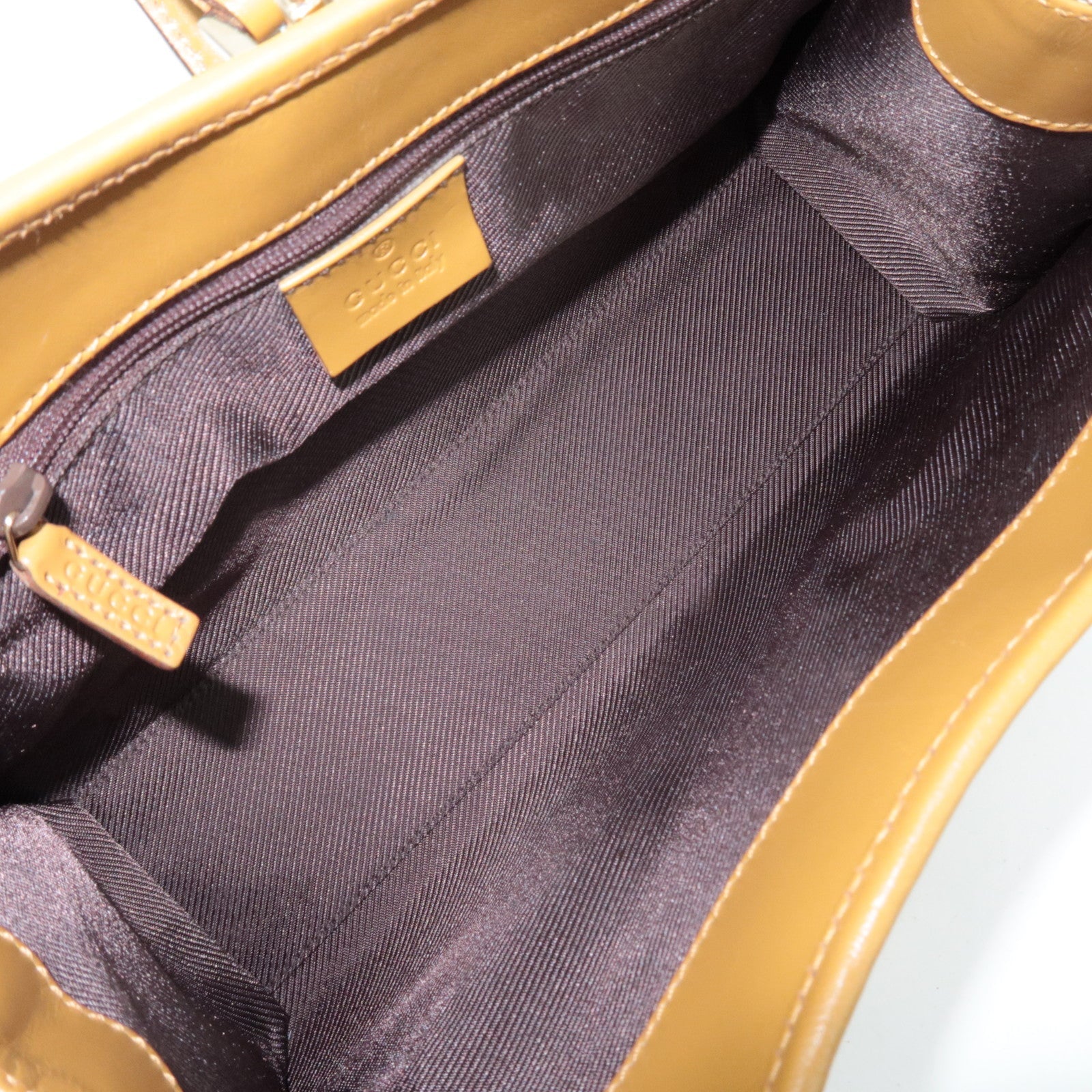 GUCCI Jackie GG Canvas leren handtas beige 002.1068 *Stofzak