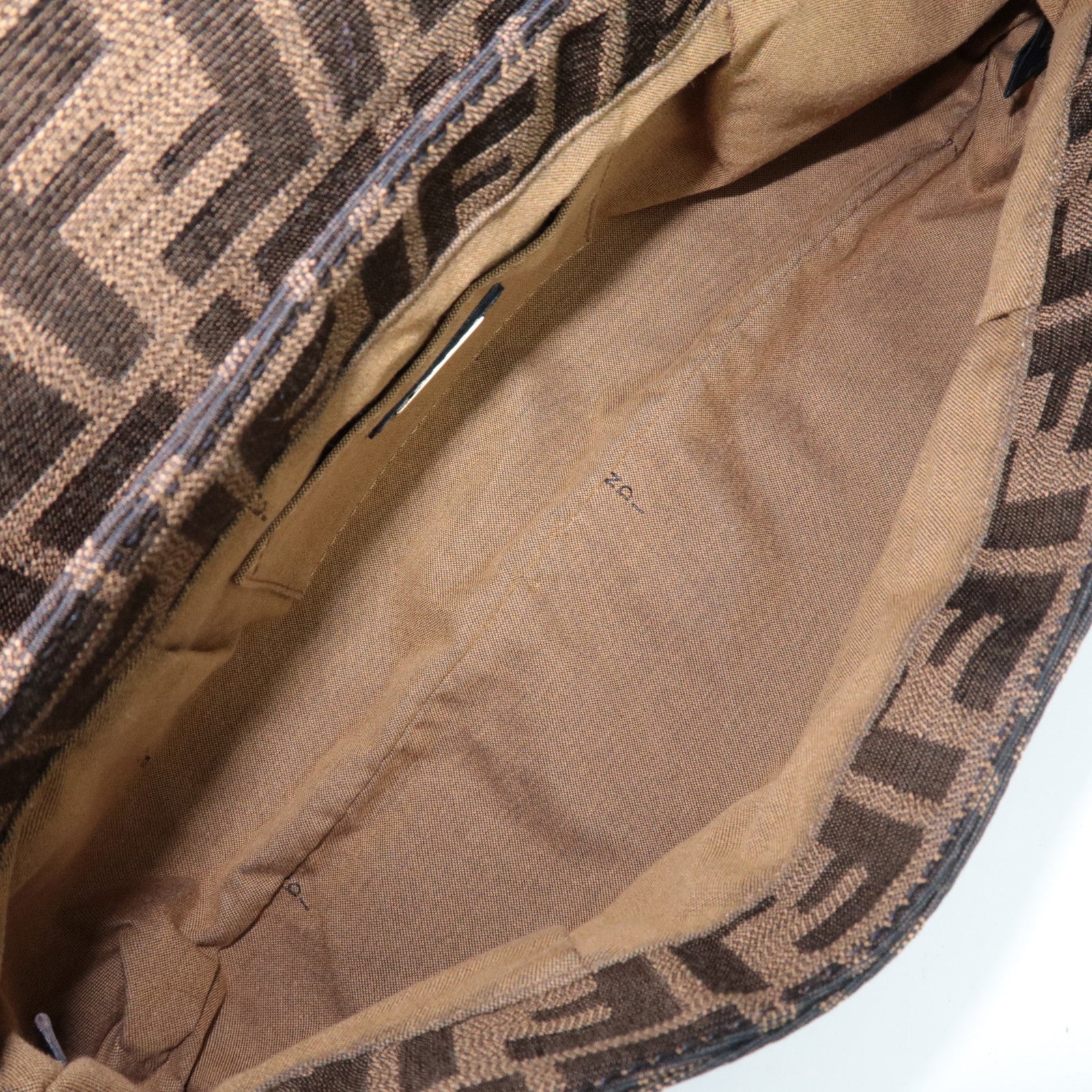 FENDI Zucca Canvas Leather Pataent Shoulder Bag 8BR445 *Dust bag, Charm