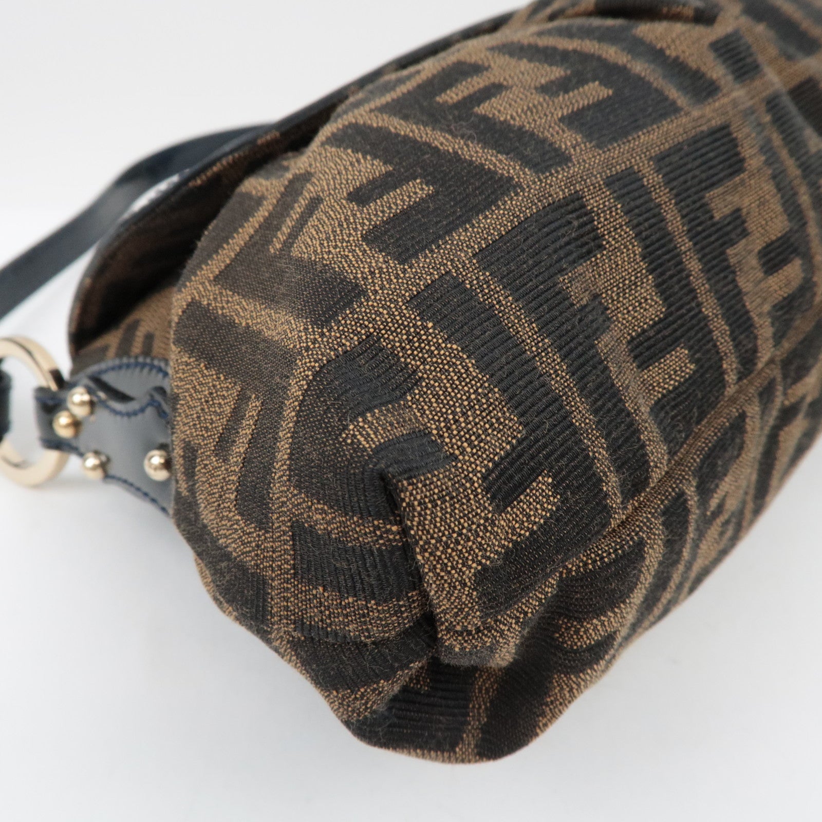 FENDI Zucca Canvas Leather Pataent Shoulder Bag 8BR445 *Dust bag, Charm