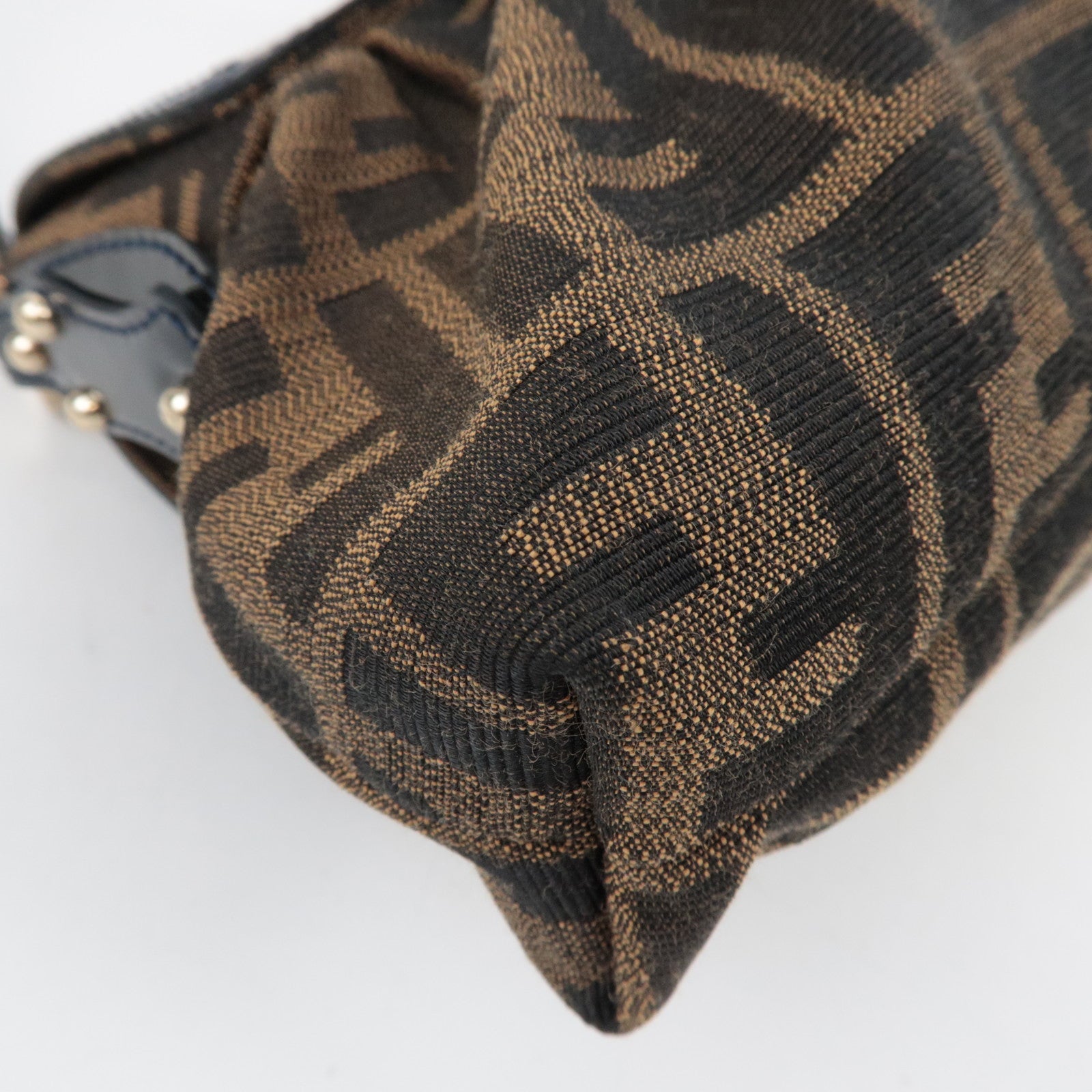 FENDI Zucca Canvas Leather Pataent Shoulder Bag 8BR445 *Dust bag, Charm