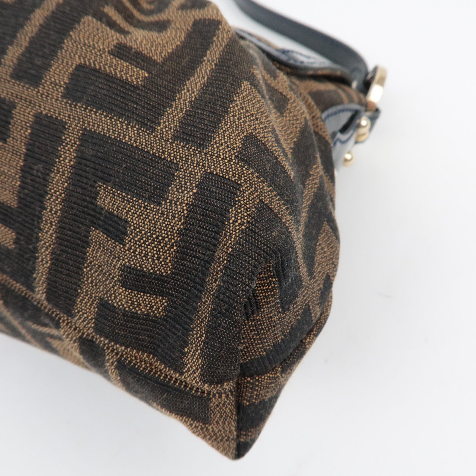 FENDI Zucca Canvas Leather Pataent Shoulder Bag 8BR445 *Dust bag, Charm